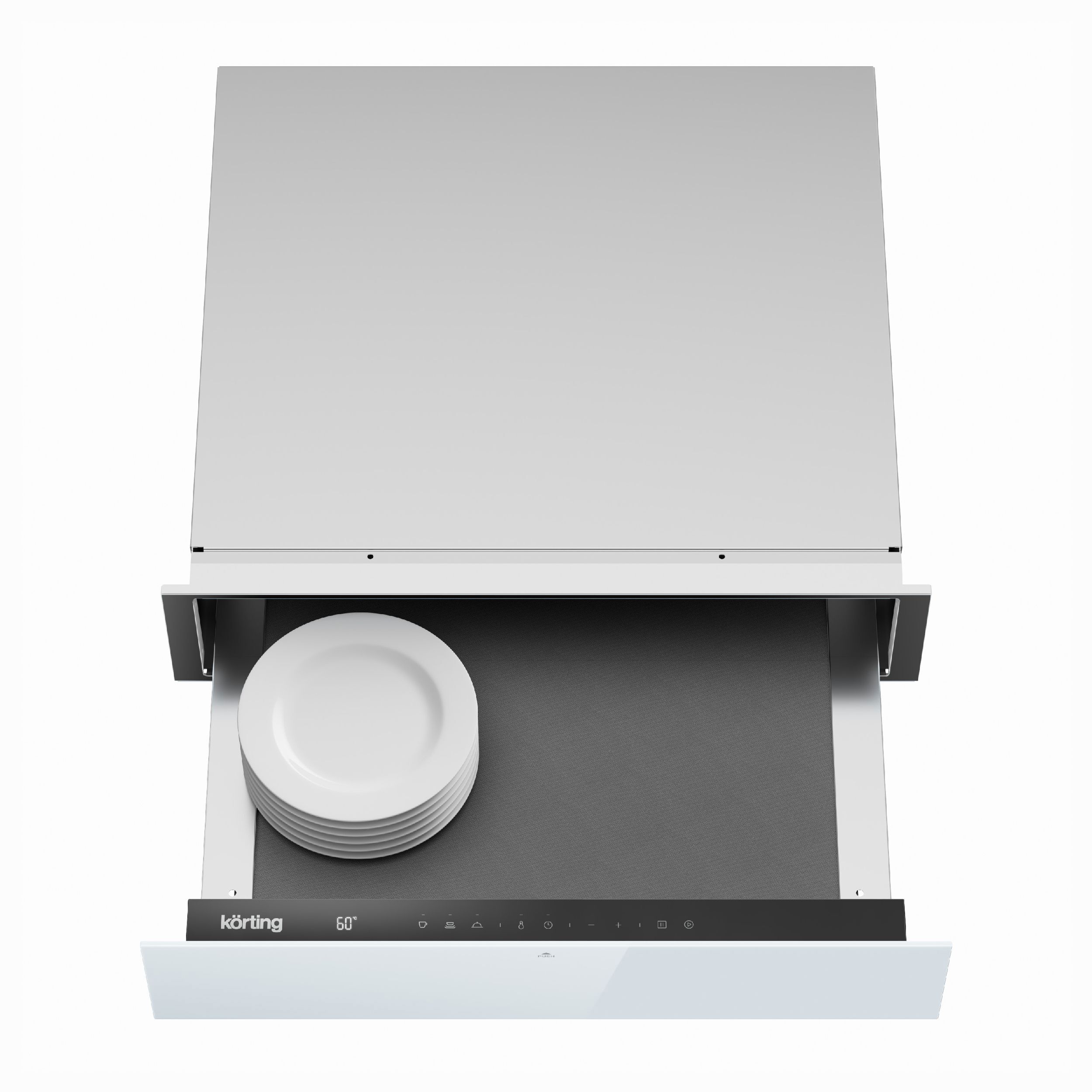 Изображение товара Ящик для подогрева Korting KW 601 GW 59.5x14.1см черное стекло