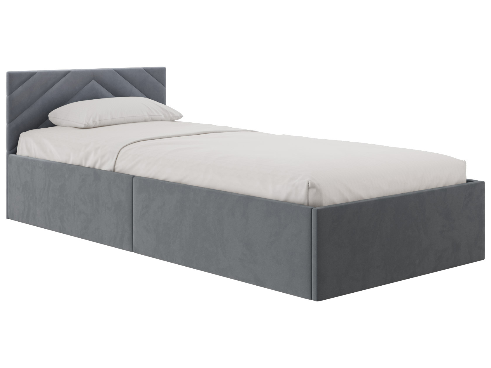 Изображение товара Кровать Правила мебели Джос 90x200 см из ЛДСП в сером цвете