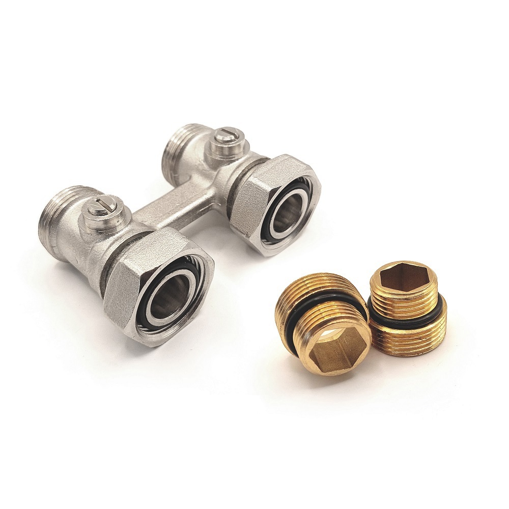 Изображение товара Узел нижнего подключения Rtp 38070 Н-образный прямой 3/4" латунь