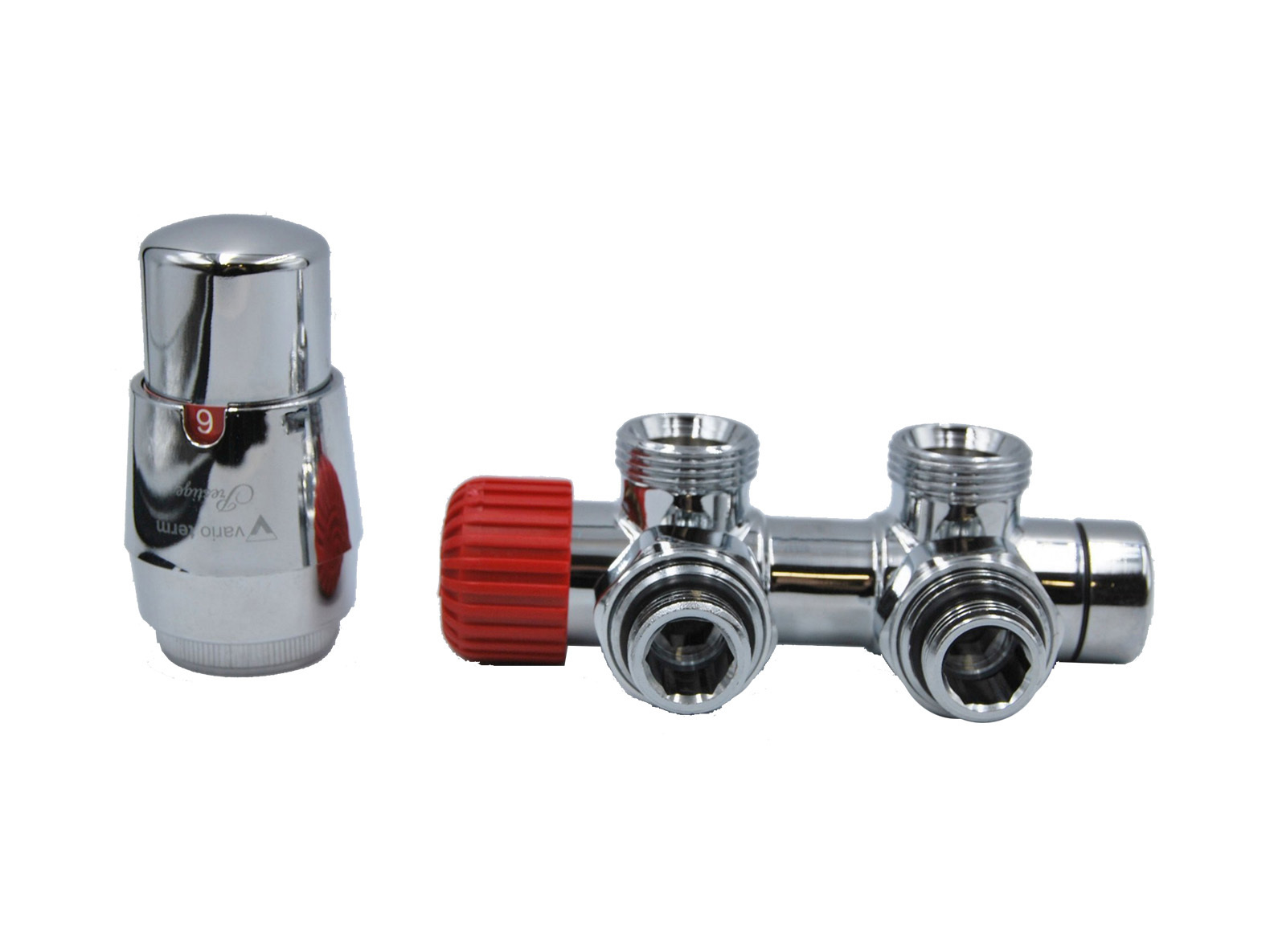 Изображение товара Комплект терморегулирующий угловой Vario Term Twins TSGS0202CFK/P 3/4 хром