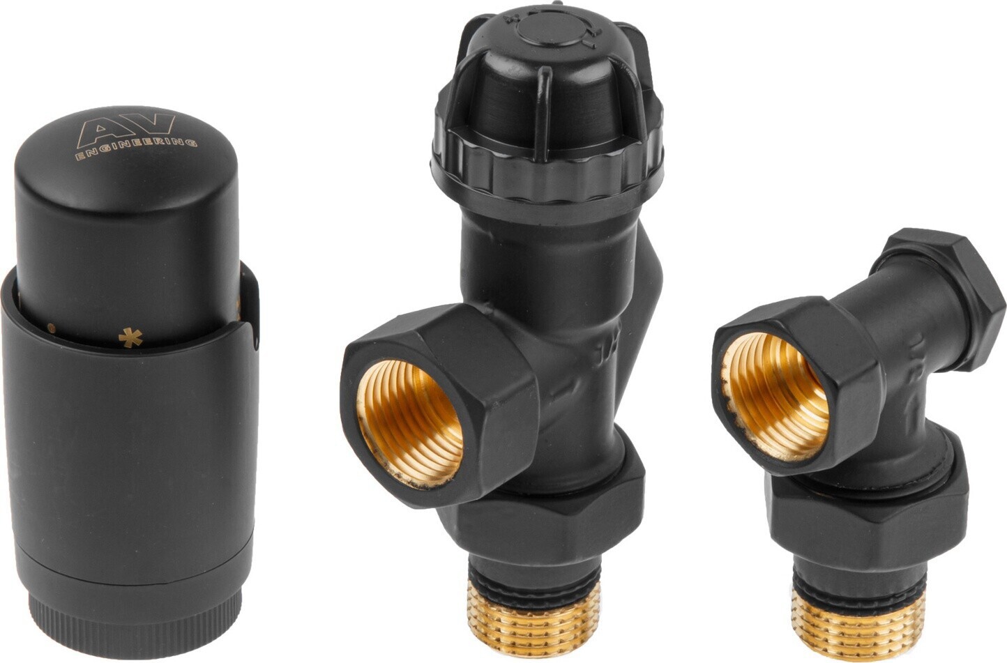 Изображение товара Термостатический комплект для радиатора AV Engineering 1/2 запорный с термоголовкой