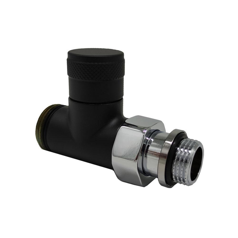 Изображение товара Клапан запорный прямой SR Rubinetterie Tondera 1/2х3/4" Черный матовый Италия