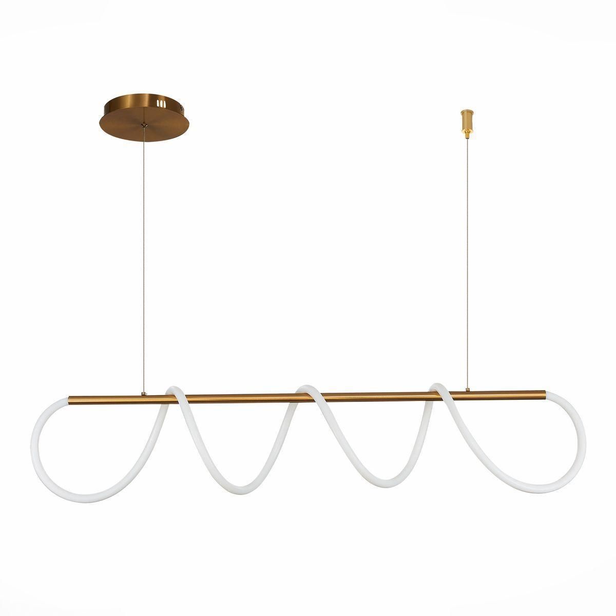 Изображение товара Светильник подвесной светодиодный ST Luce SL6102.303.45 16 м² нейтральный белый свет цвет латунь