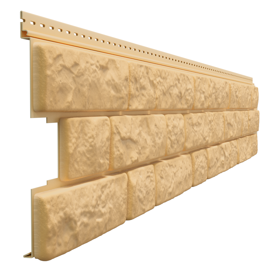 Сайдинг виниловый Döcke Bergart Камень 1.8 м Кешью 0.52 м²