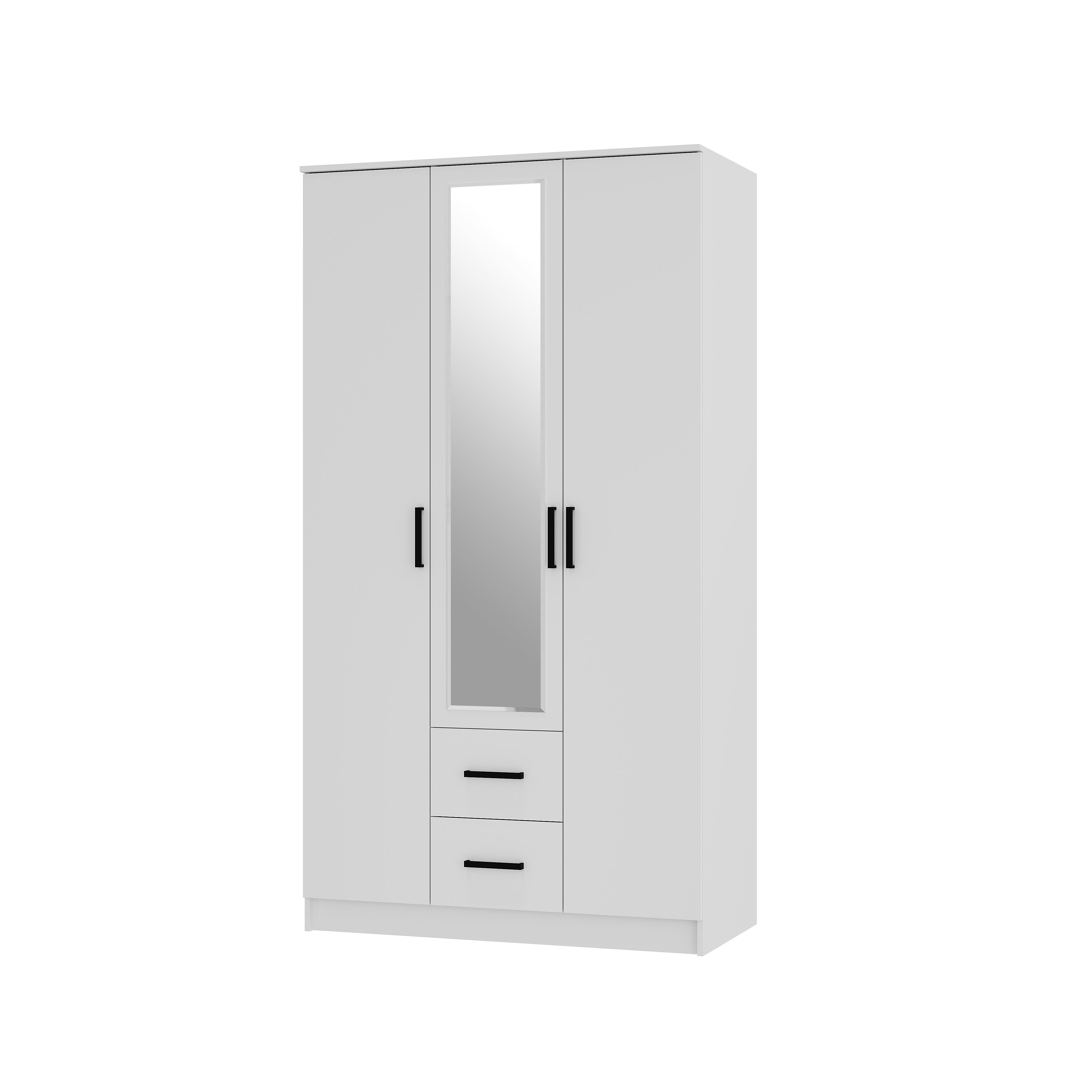Изображение товара Шкаф распашной Bts Фьюжн 120x221.60x61.40 см 3 двери 4 полки ЛДСП цвет белый/белый