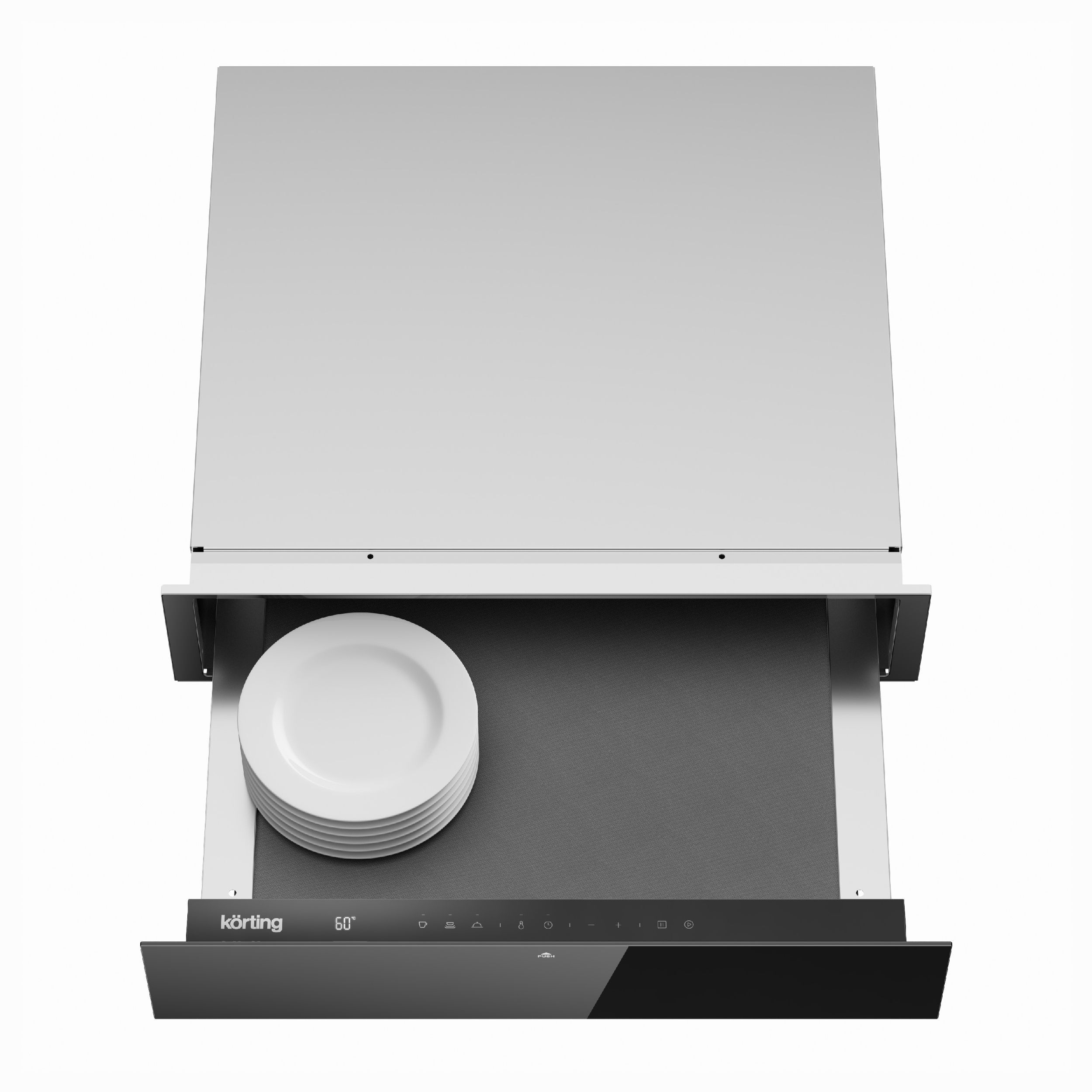 Изображение товара Ящик для подогрева Korting KW 601 GN 59.5x14.1см черное стекло