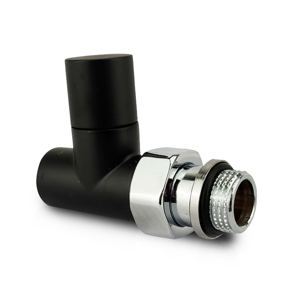 Изображение товара Вентиль прямой SR Rubinetterie Tondera Light 1/2 черный матовый для отопления