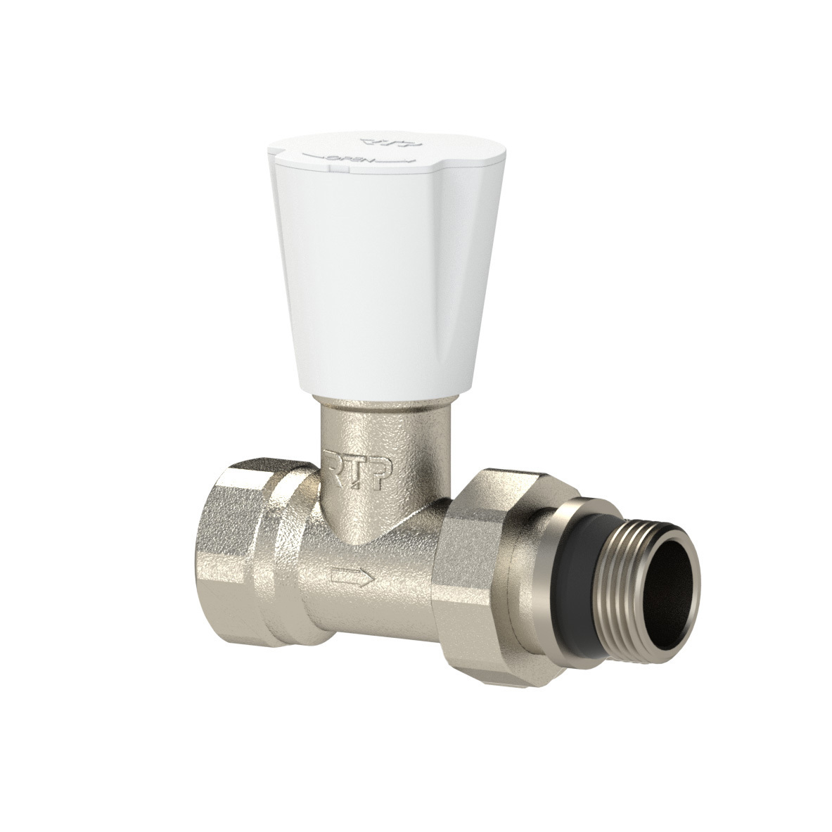 Изображение товара Вентиль для радиатора RTP 36155 прямой 1/2" латунный ремонтопригодный