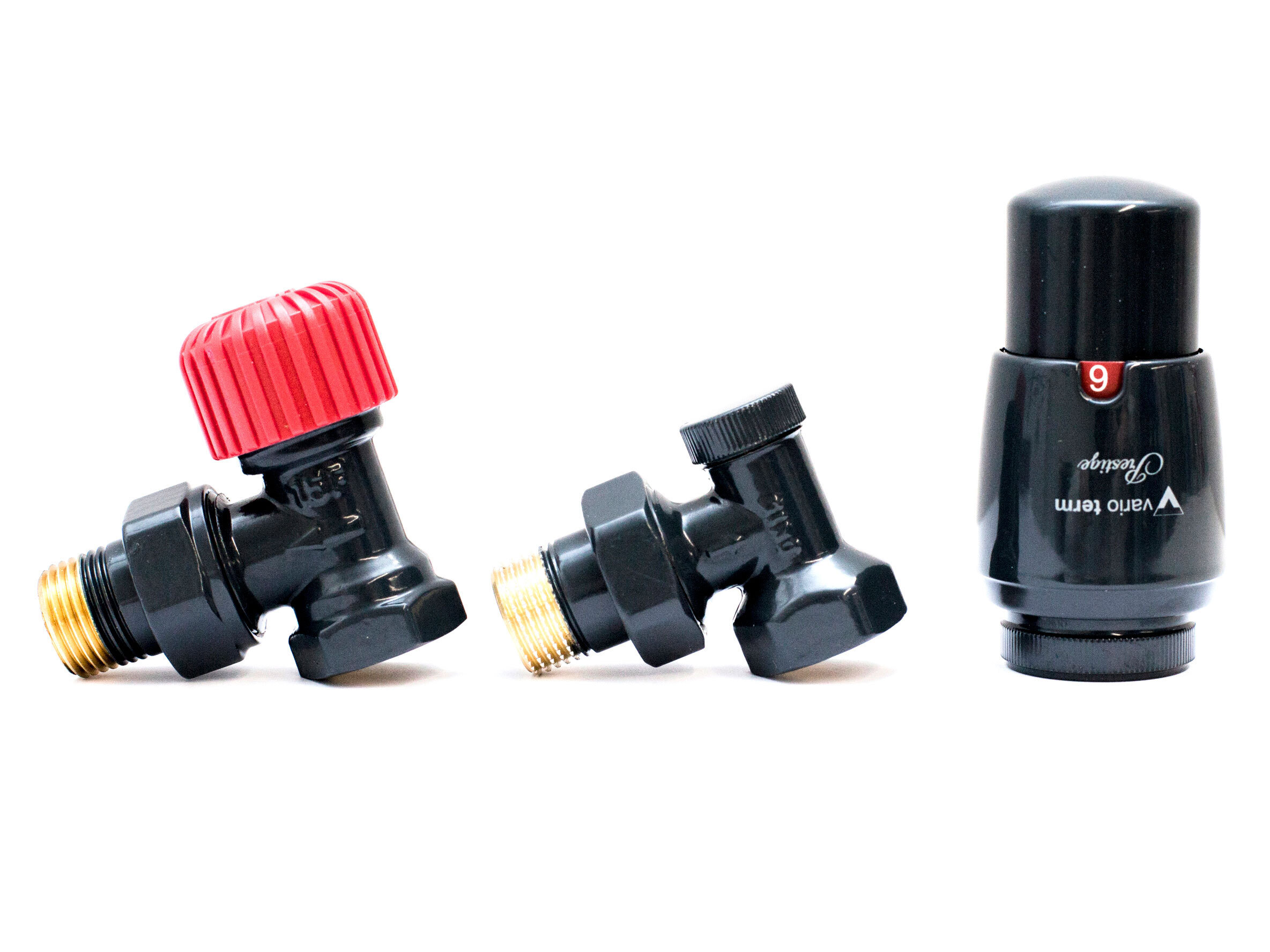 Изображение товара Комплект терморегулирующий угловой Vario Term Royal ROGS0224CFK 1/2 черный матовый