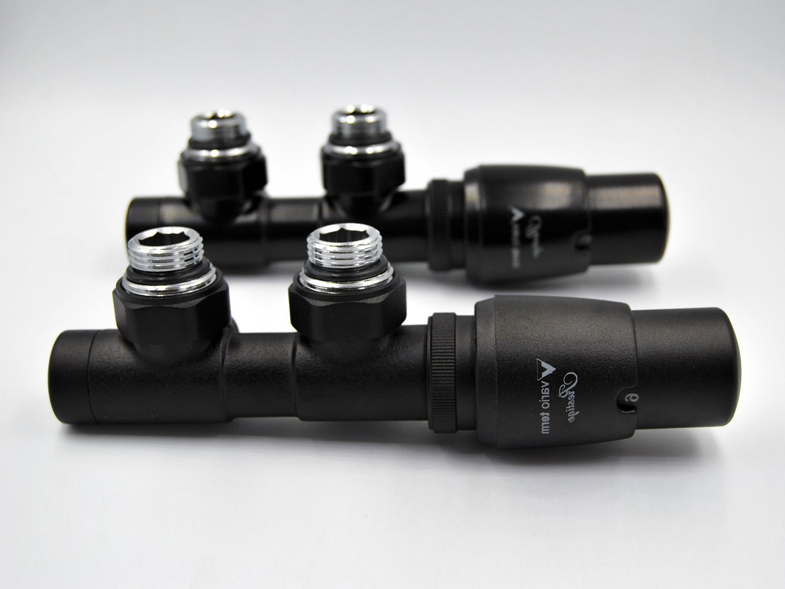 Изображение товара Комплект терморегулирующий угловой Vario Term Twins TSGS0214CFK/P 3/4 черный