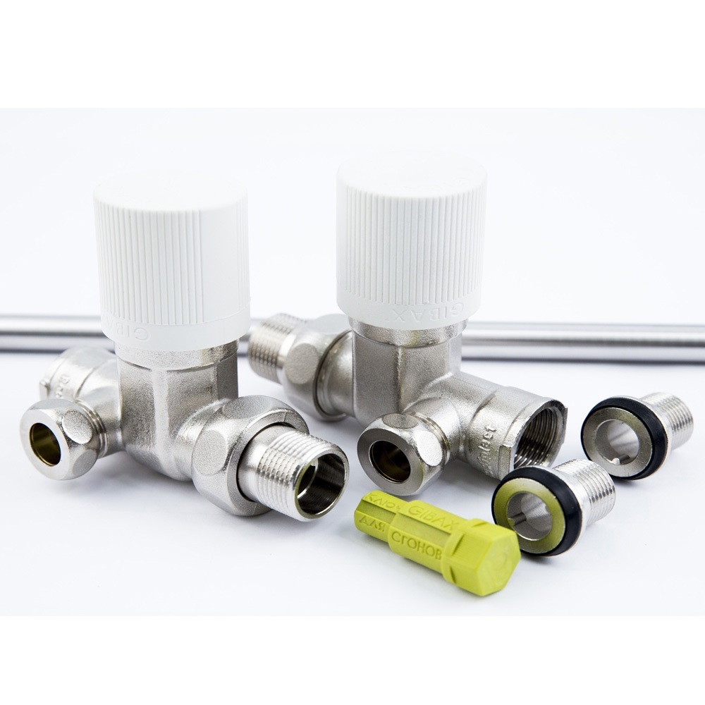 Изображение товара Термостатический клапан Gibax G0050 1/2x3/4 ВР-НР серебристый для радиаторов