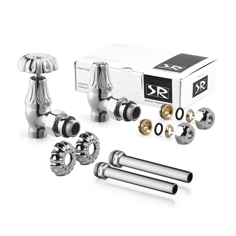 Изображение товара Комплект угловых вентилей SR Rubinetterie A339-1500C0P0 1/2"x 24/19 хром