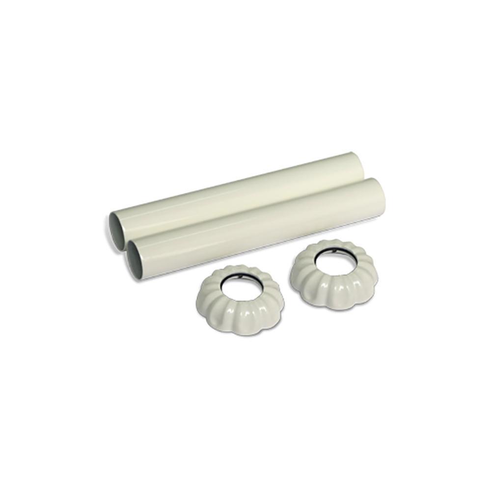 Изображение товара Комплект декоративных трубок SR Rubinetterie Ретро 160xD 18-20-1/2", цвет белый