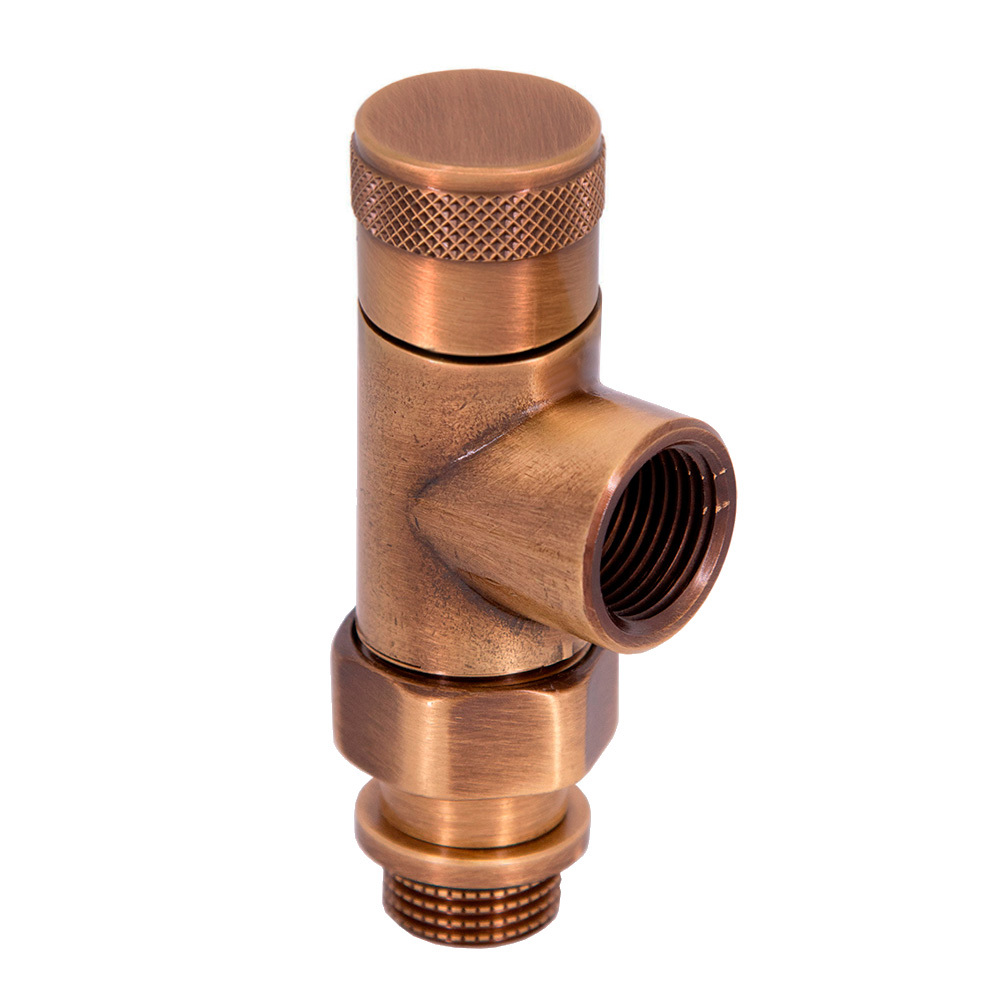 Изображение товара Запорный клапан угловой осевой SR Rubinetterie Tondera 1/2", цвет бронза