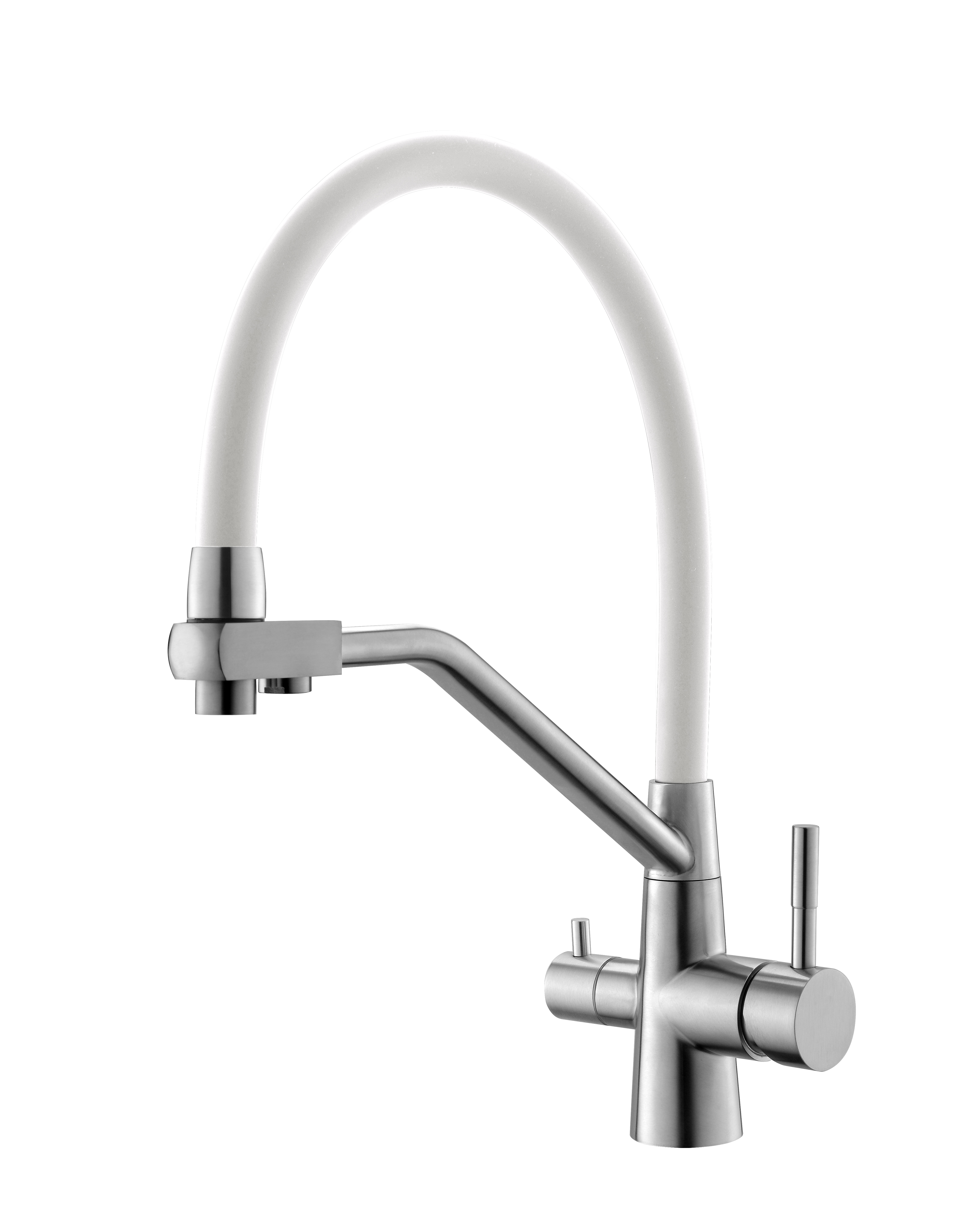 Изображение товара Смеситель для кухни однорычажный Esko Kitchen с подключением к фильтру излив 22 см цвет белый/хром