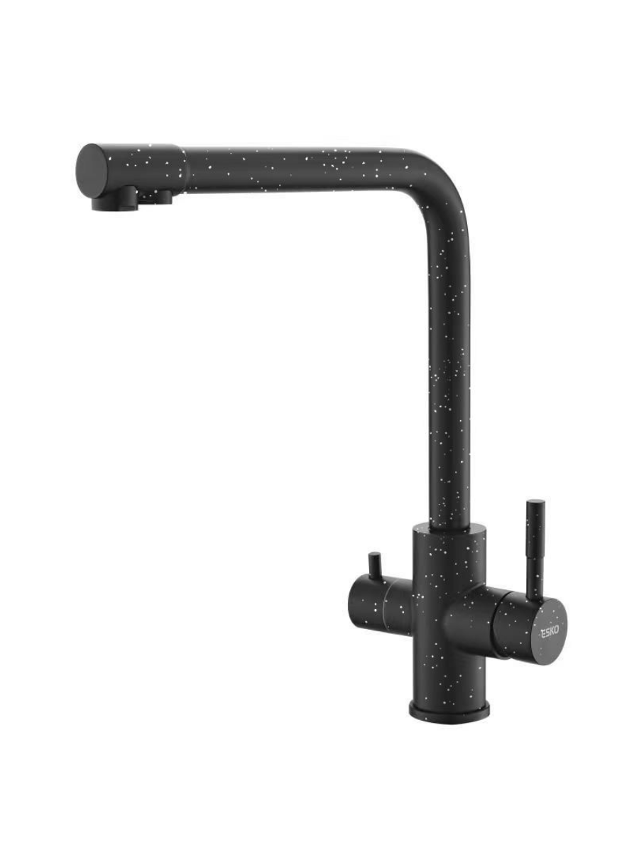 Изображение товара Однорычажный смеситель Esko Gr 05 b с подключением к фильтру излив 31 см нержавеющая сталь цвет никель