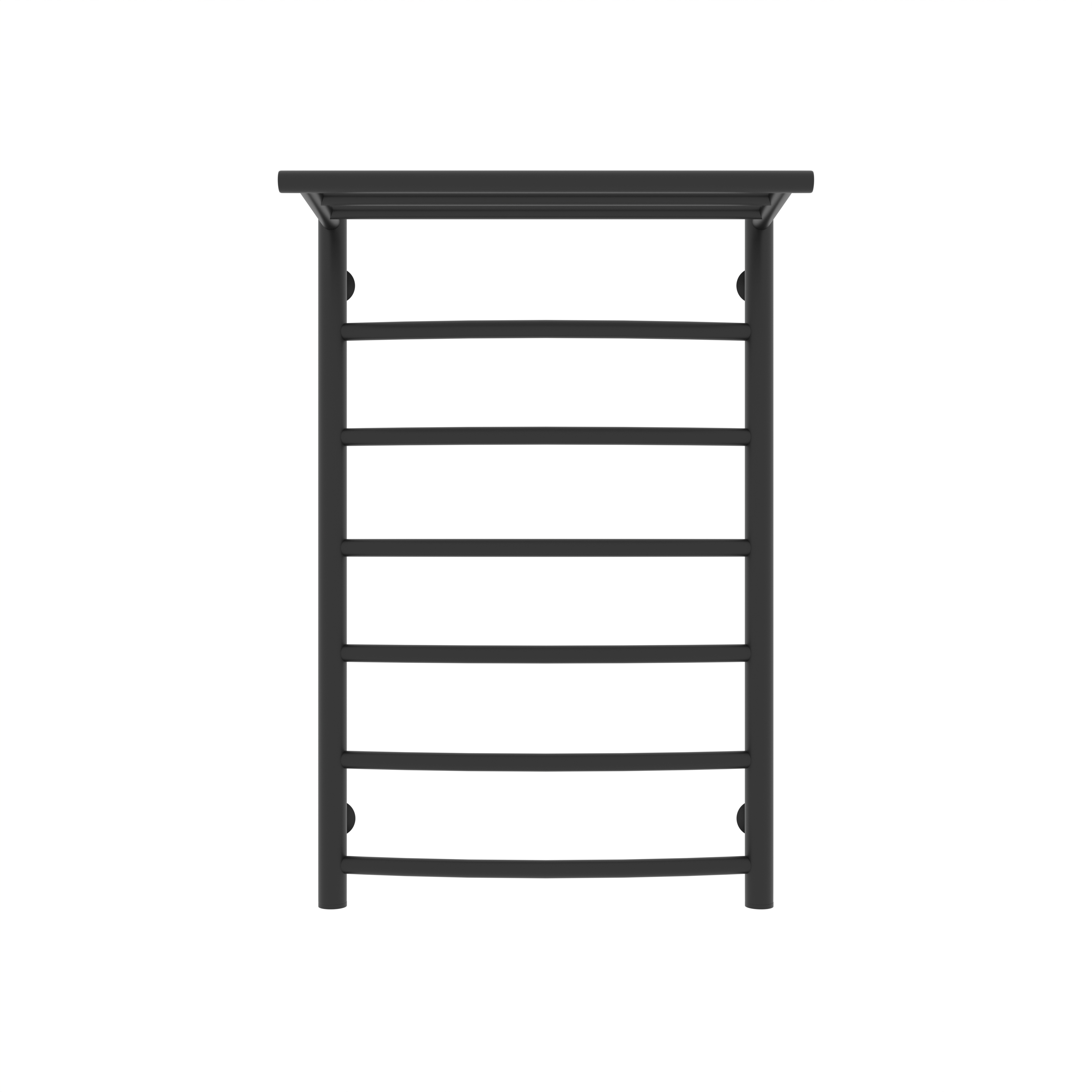 Изображение товара Водяной полотенцесушитель Ларис Классик П7 с полкой 50x80 см черный матовый из нержавеющей стали