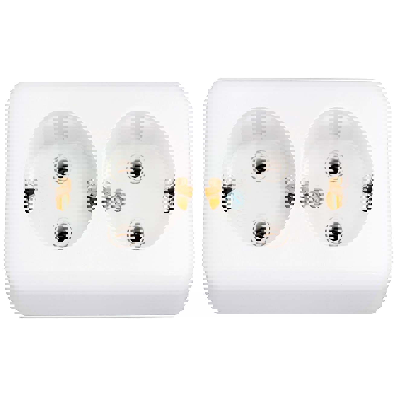 Изображение товара BYLECTRICA РА16-250 Розетка двойная накладная с заземлением белый 250 В 16 А IP20