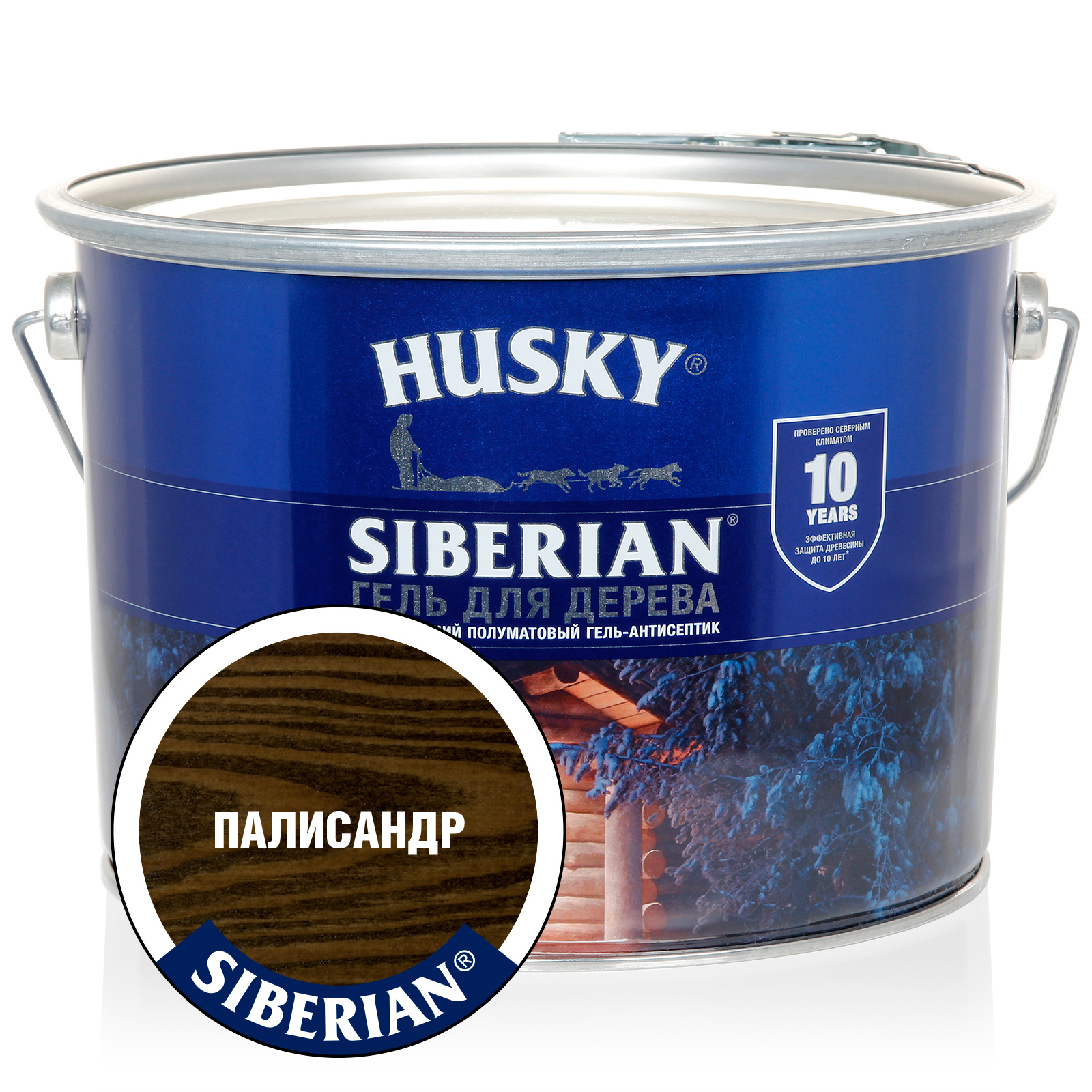 Изображение товара Антисептик HUSKY 25305 полуматовый палисандр 9 л Изображение товара Антисептик HUSKY 25305 полуматовый палисандр 9 л