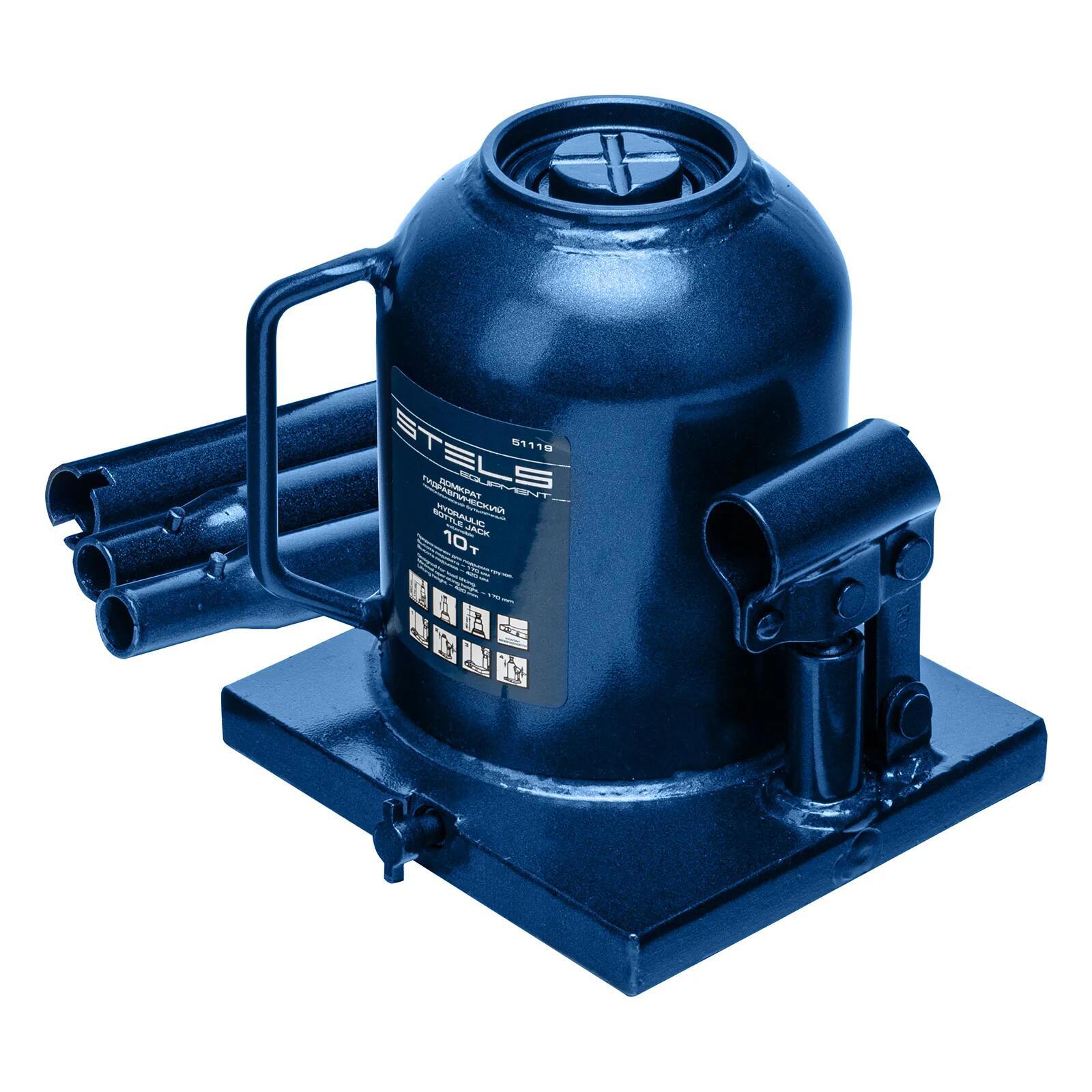 Изображение товара Домкрат бутылочный гидравлический Stels 51119 до 10 т высота 170-430 мм