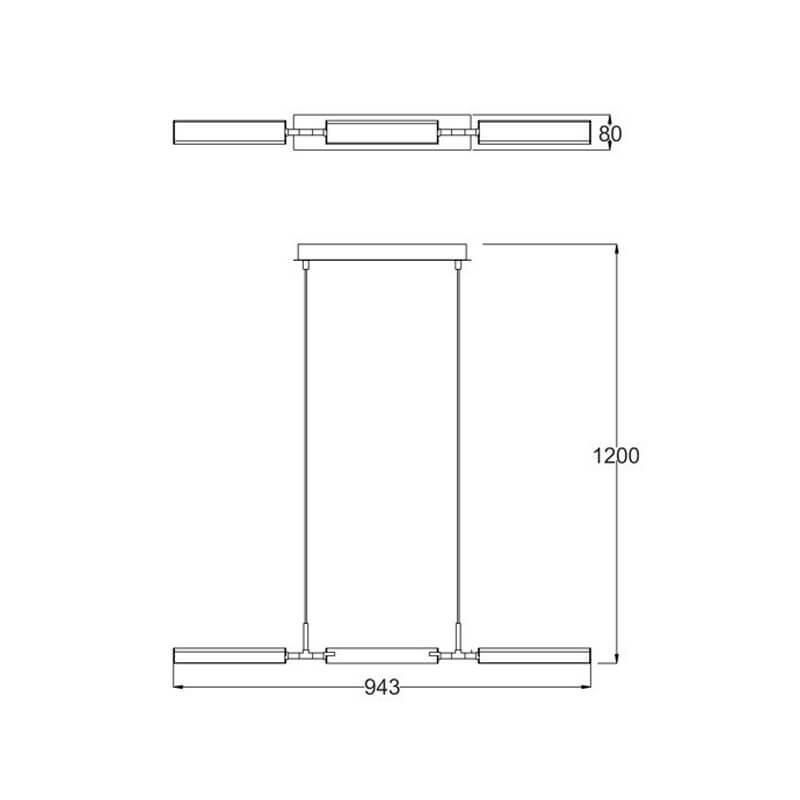 Изображение товара Светильник подвесной светодиодный ZUMALINE L180109-3C 4м² теплый белый серый