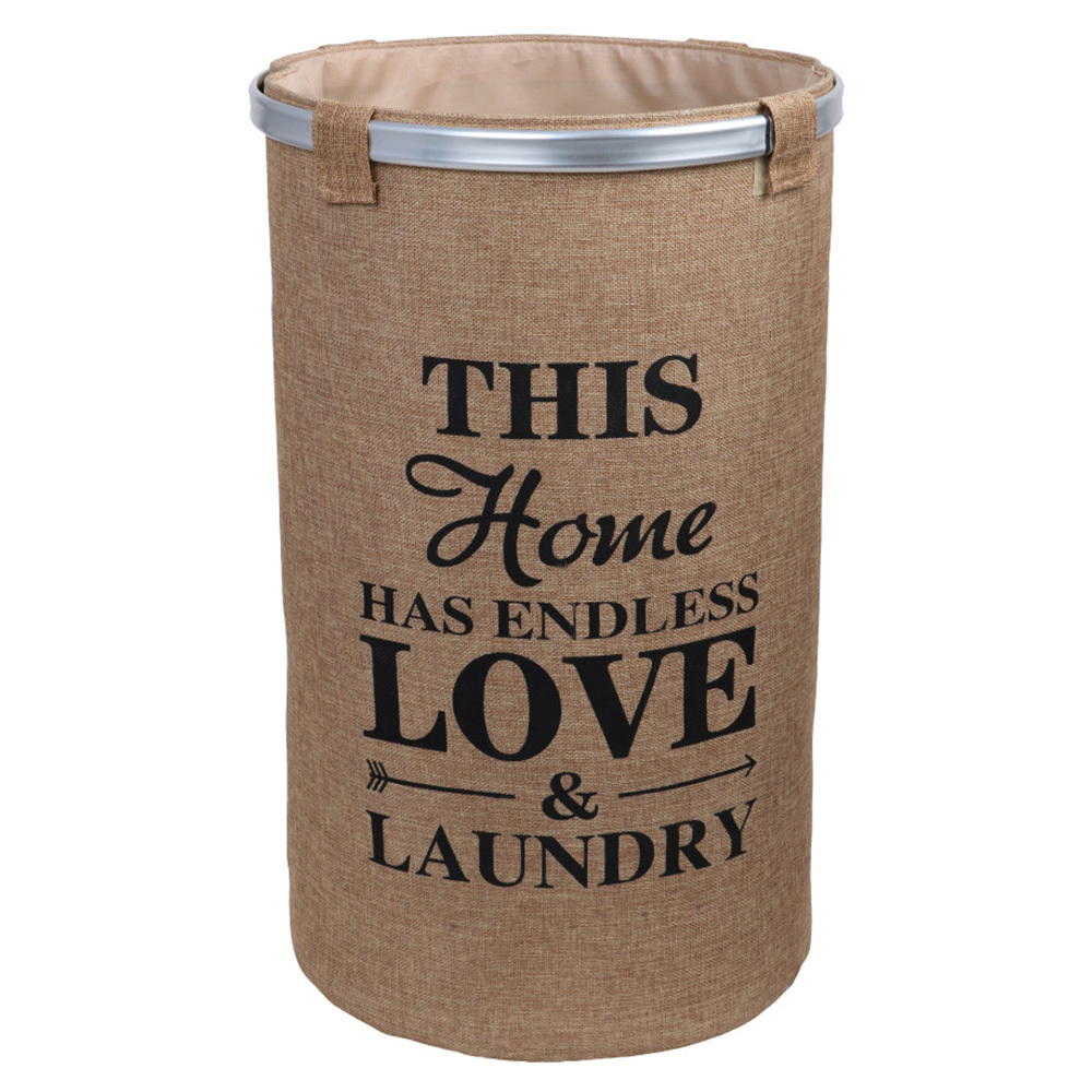 Изображение товара Корзина для белья складная Fixsen FX-1031B 80 литров бежевый пластиковый каркас