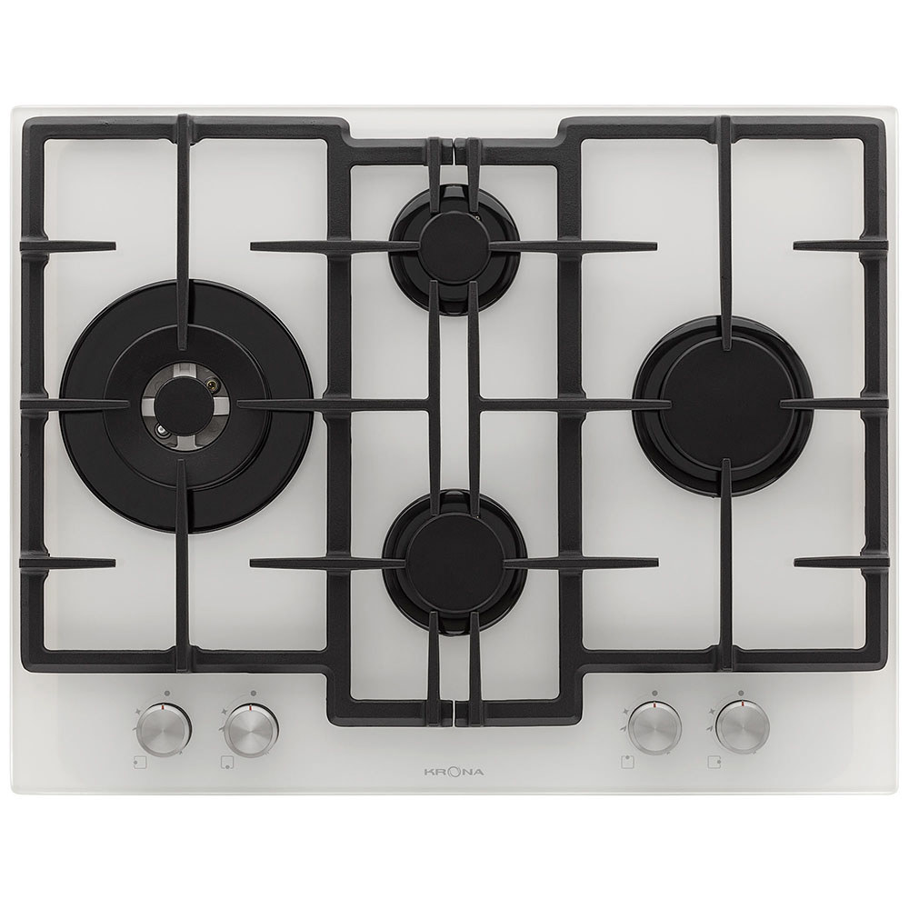 Изображение товара Газовая варочная панель Krona RITTER 67/60 WH 67 см 4 конфорки цвет белый