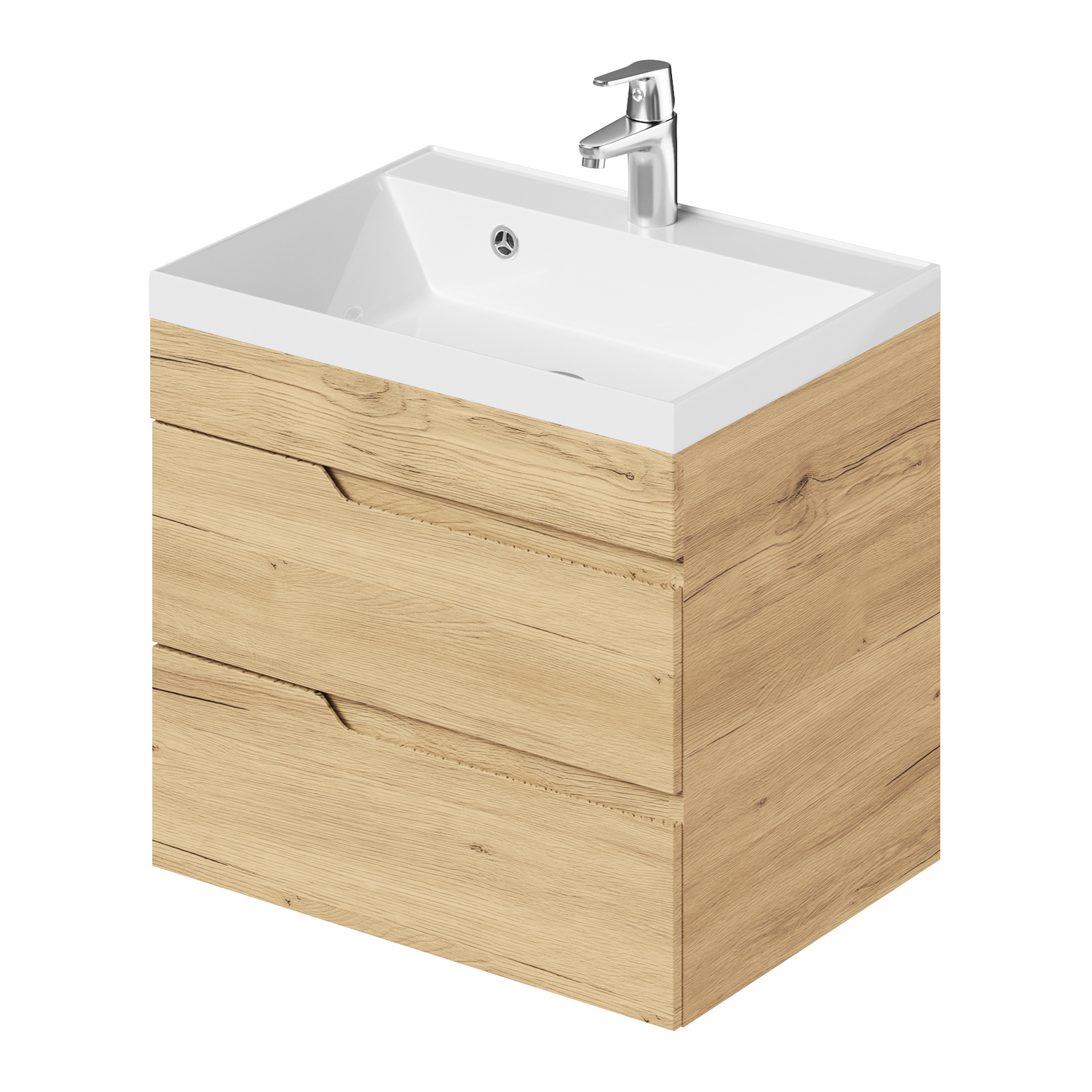 Изображение товара Тумба под раковину Итана Alexa 60 бежевый подвесная с раковиной Россия