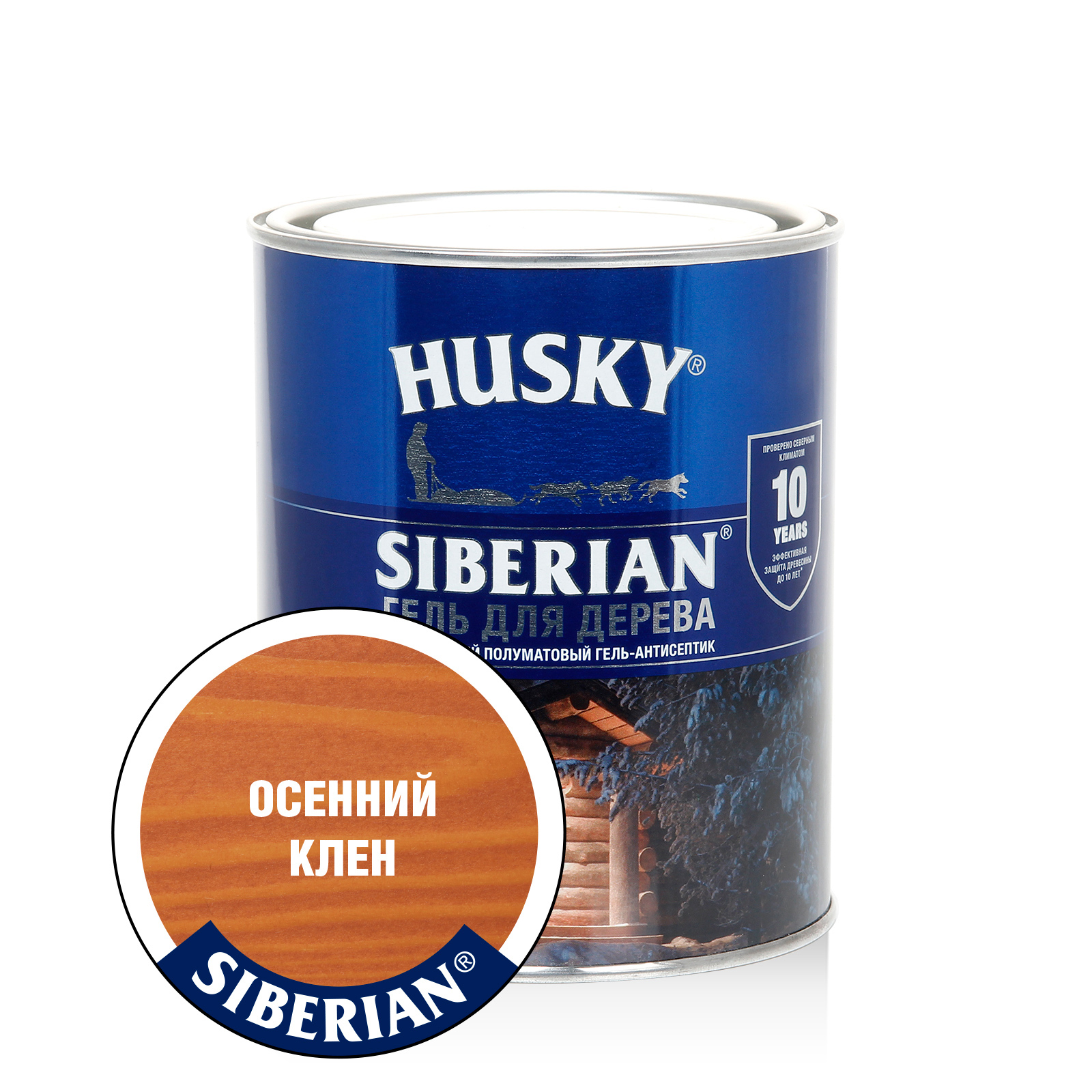 Изображение товара Антисептик HUSKY для дерева Осенний Клен 0. 9 л - защита и подчеркнение натуральной текстуры