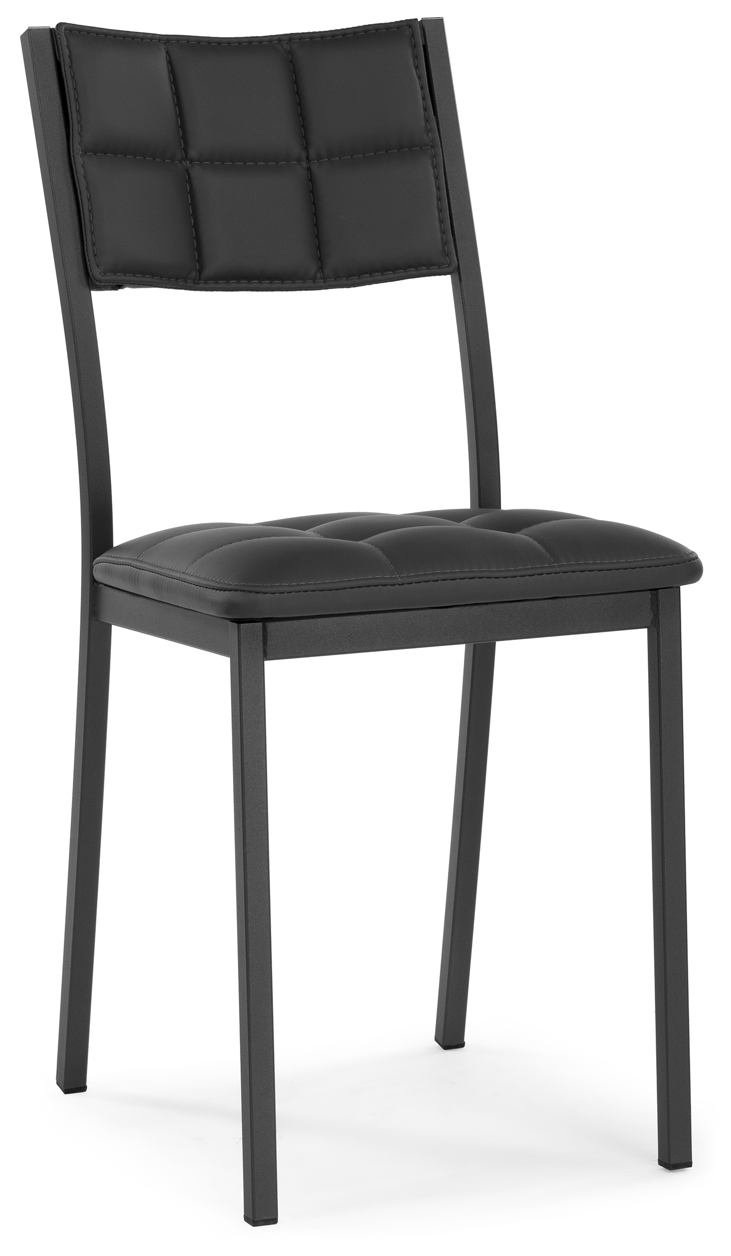 Изображение товара Стул Woodville Бекал черный на металлокаркасе искусственная кожа 84 см