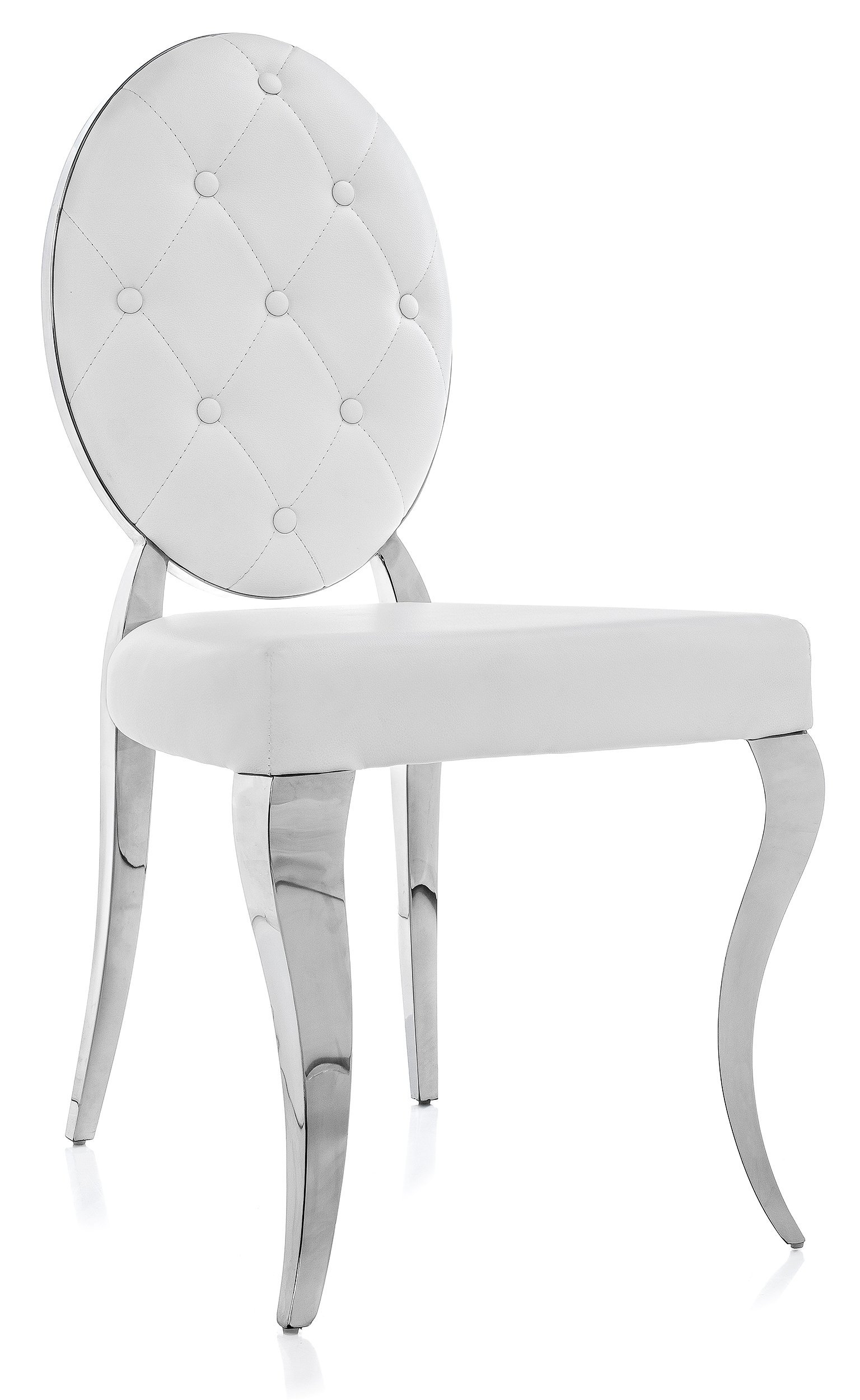 Изображение товара Стул Woodville Odda белый из искусственной кожи для кухни и столовой