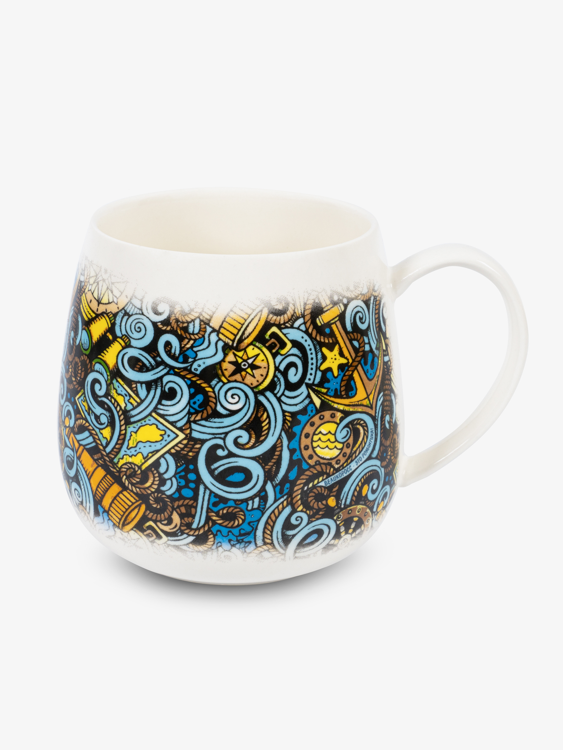 Изображение товара Крупная фарфоровая кружка 525 мл ВЕЛИКОРОСС Русский лес для чаепития