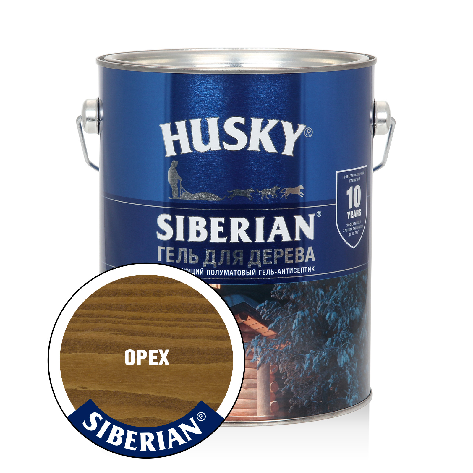 Изображение товара Антисептик HUSKY 25291 полуматовый орех 2.7 л — защита и Decor для дерева