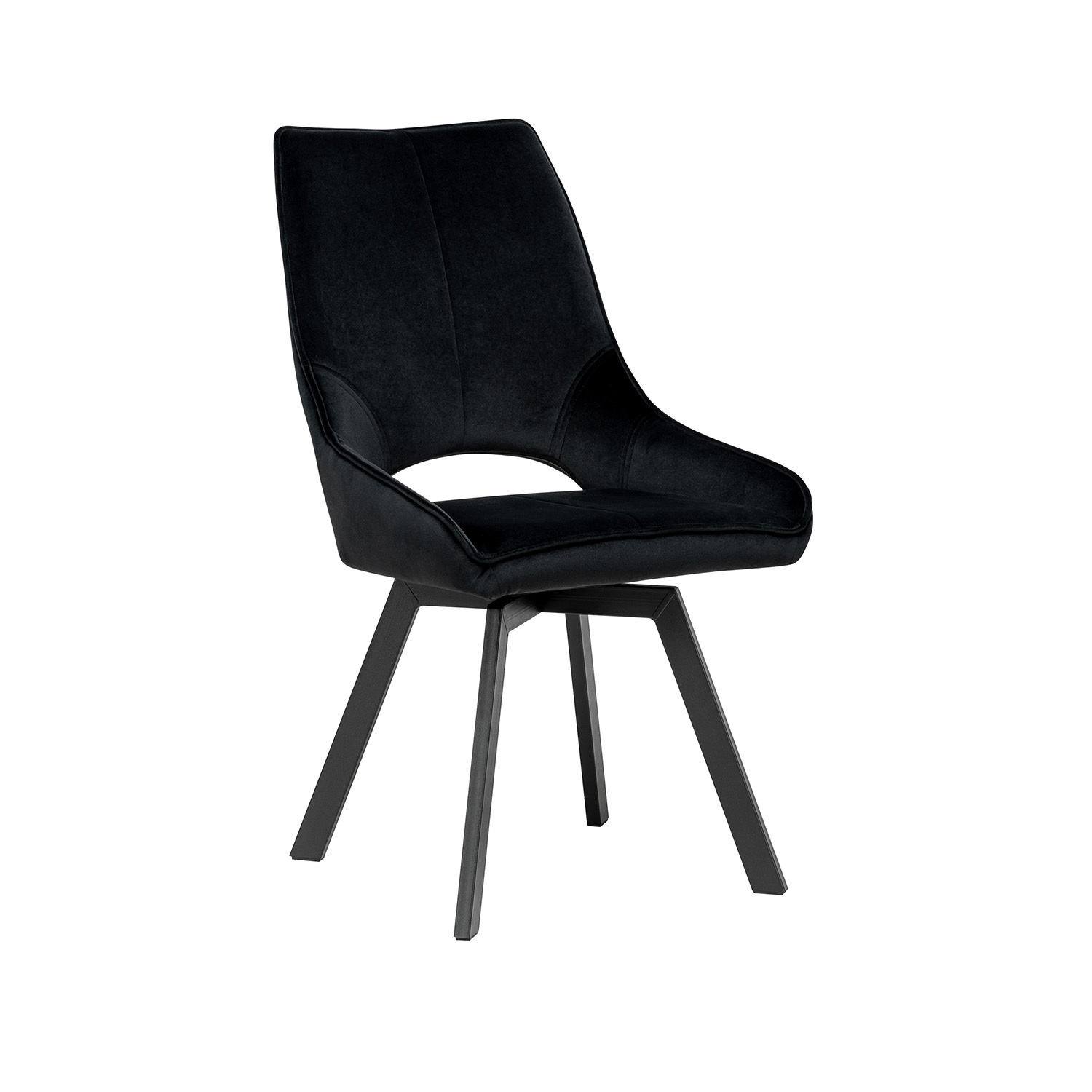 Изображение товара Стул Leset Галвес 368 43x93x67 см велюр цвет черный