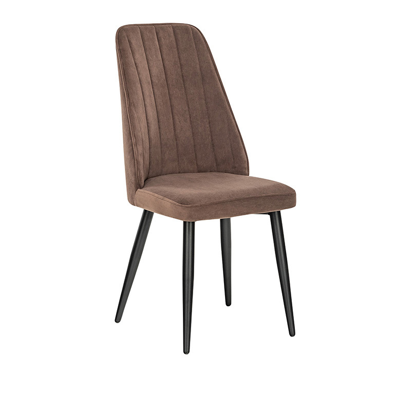 Изображение товара Стул Leset Дрим каркас черный велюр VENDETTA 7 коричневый