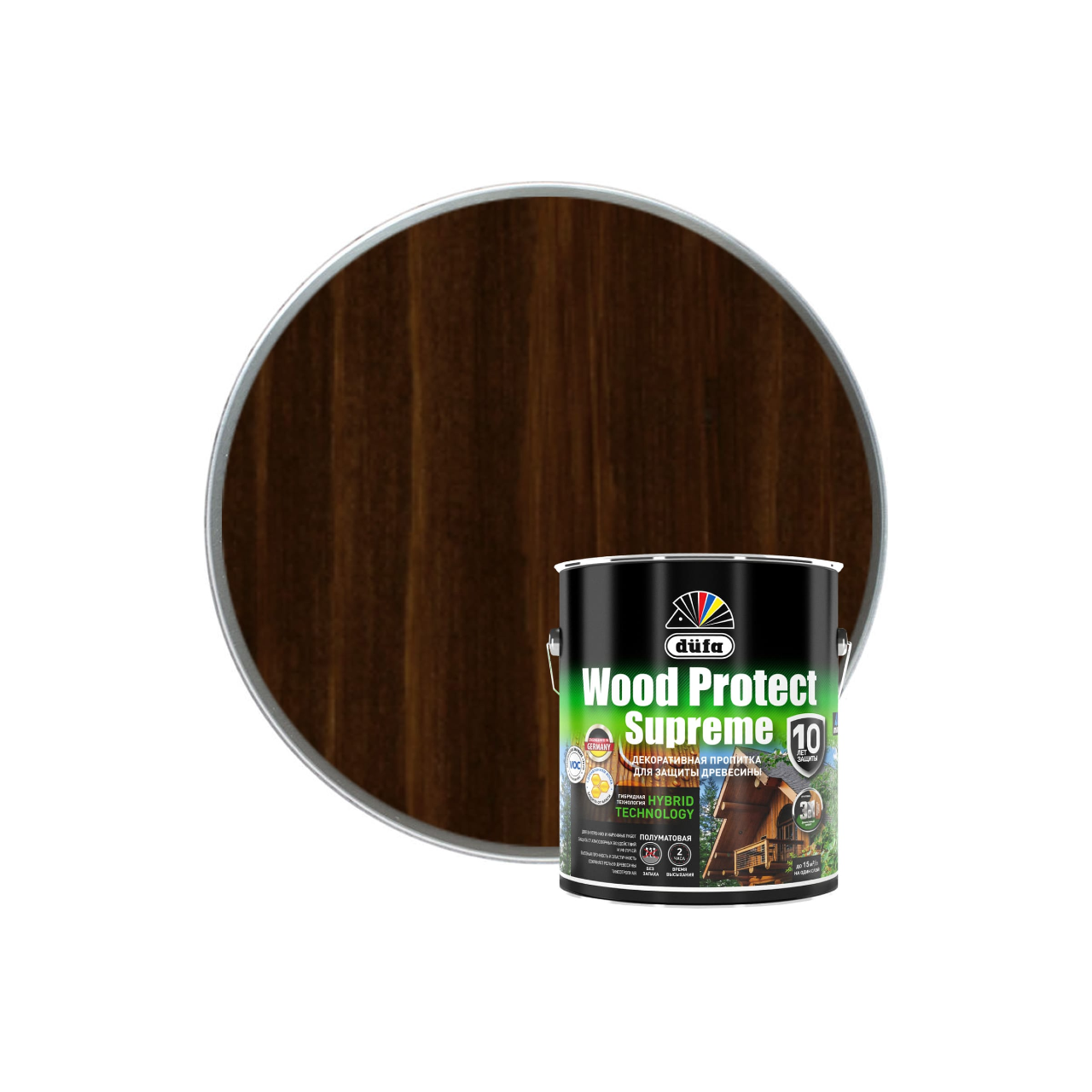 Изображение товара Высокопрочная пропитка по дереву Dufa Wood Protection Supreme палисандр 2.5 л Изображение товара Высокопрочная пропитка по дереву Dufa Wood Protection Supreme палисандр 2.5 л