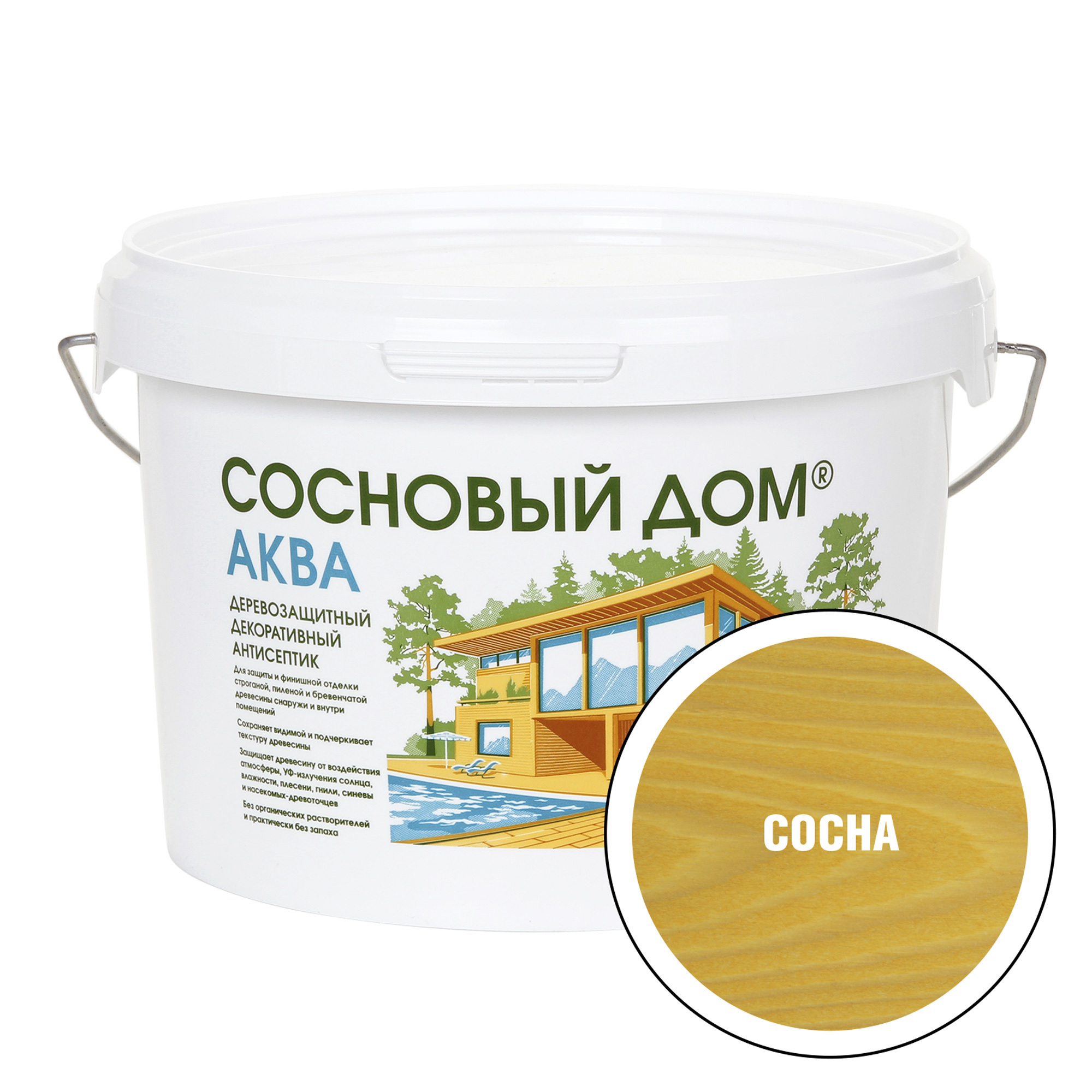 Изображение товара Антисептик для дерева Сосновый дом 28853 сосна 2.5 л Изображение товара Антисептик для дерева Сосновый дом 28853 сосна 2.5 л