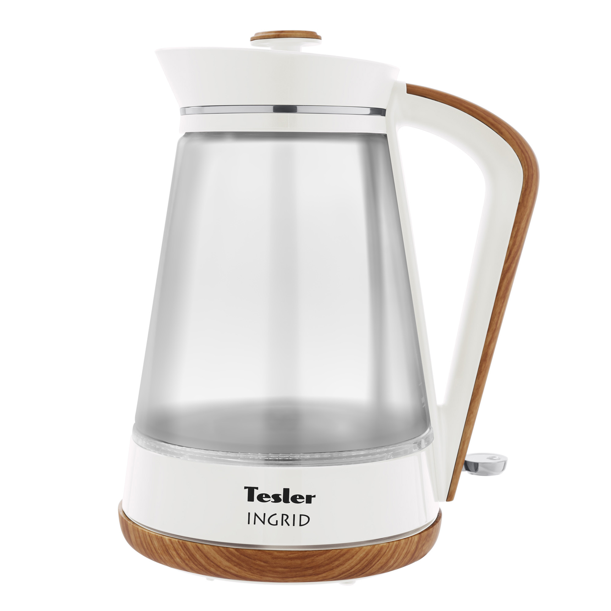 Изображение товара Электрический чайник TESLER INGRID KT-1750 объем 1.7 л стекло и нержавеющая сталь белый