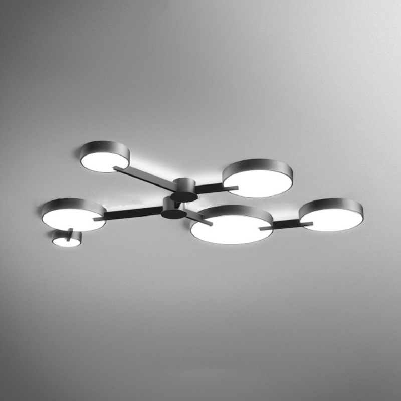 Изображение товара Люстра потолочная IMPERIUMLOFT MIDA 6 ламп черная современная с LED для дома и офиса