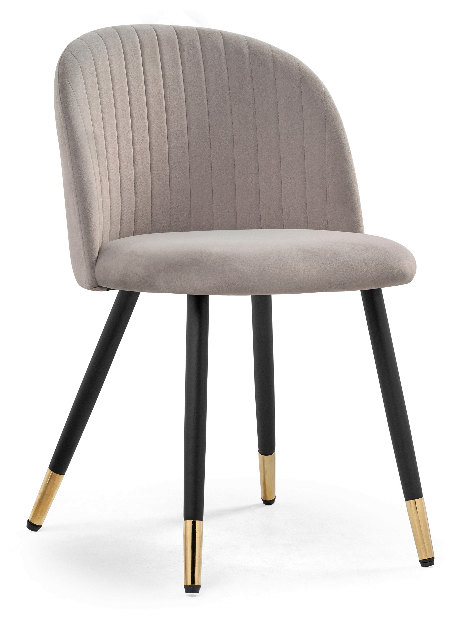 Изображение товара Стул Woodville Gabi 50x79x53 см велюр цвет черный/золотой/латте