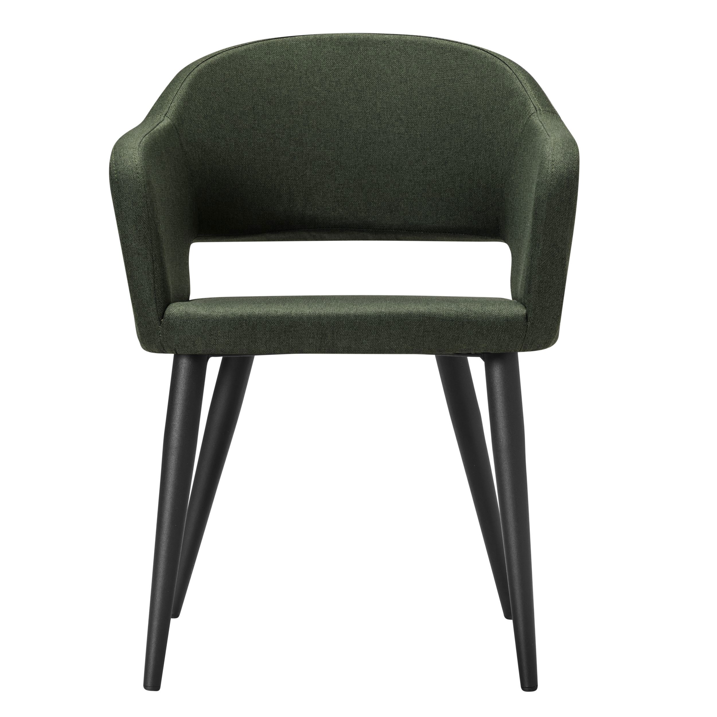 Изображение товара Кухонный стул R-home Oscar 77.5x59x60 см рогожка цвет зеленый/черный