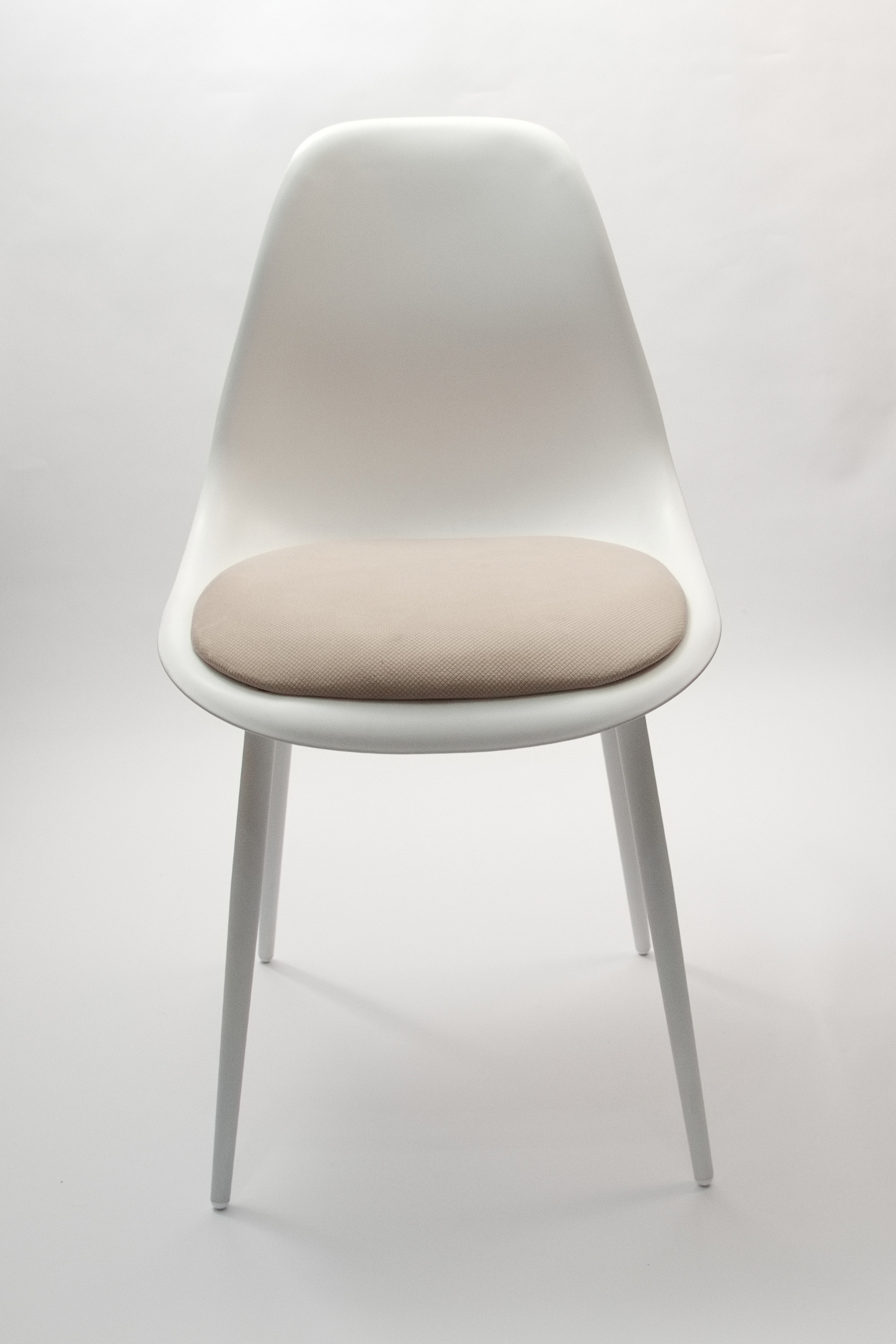 Изображение товара Стул ZIP-MEBEL Туссе, 45x83x46 см, белый/бежевый, велюр