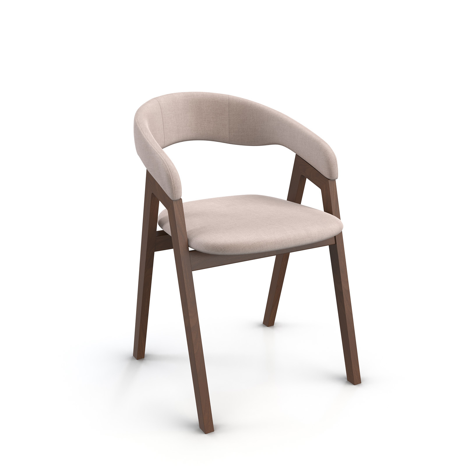 Изображение товара Кресло Фиджи из велюра в скандинавском стиле, темный орех