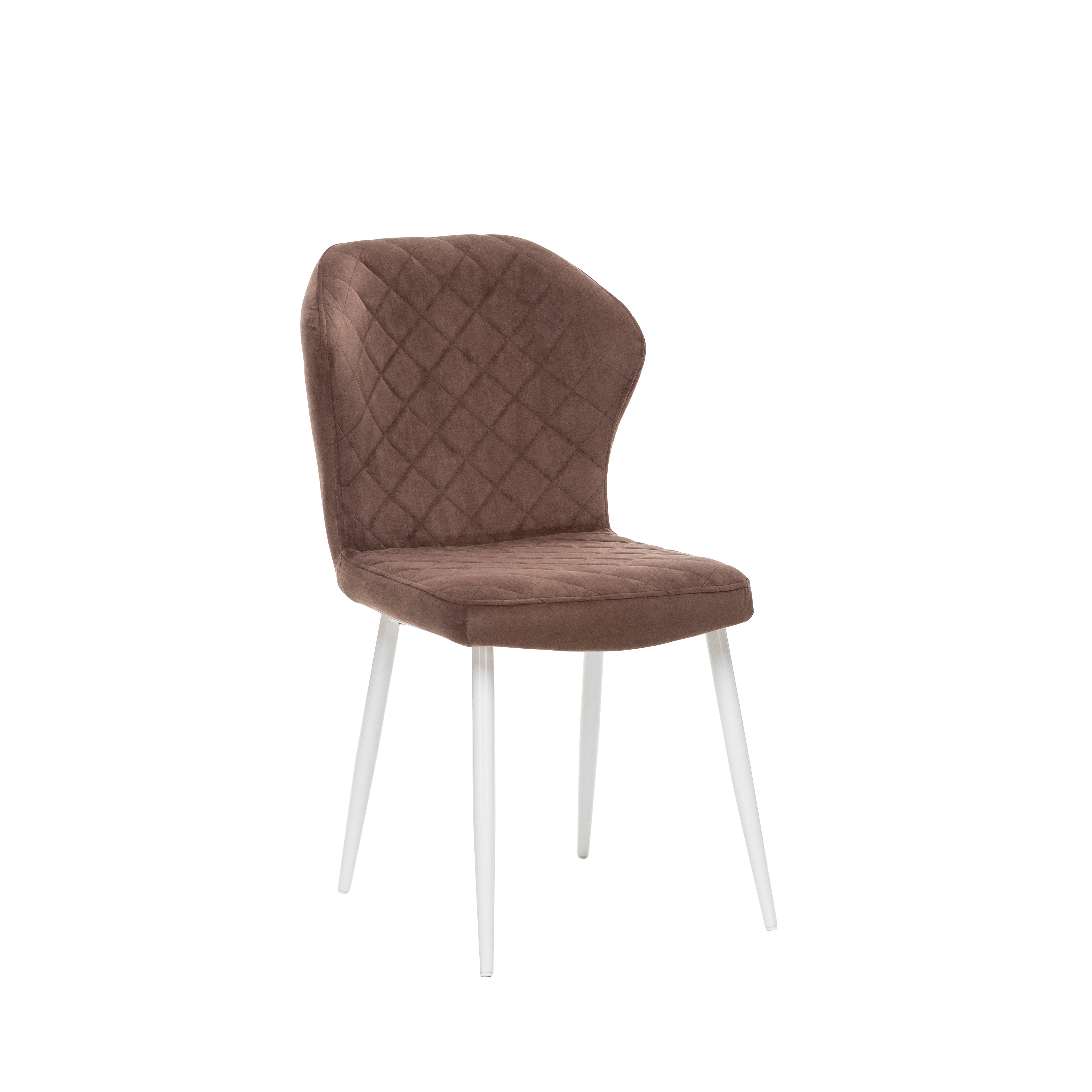 Изображение товара Стул Leset Шейл с белым каркасом и шоколадным велюром