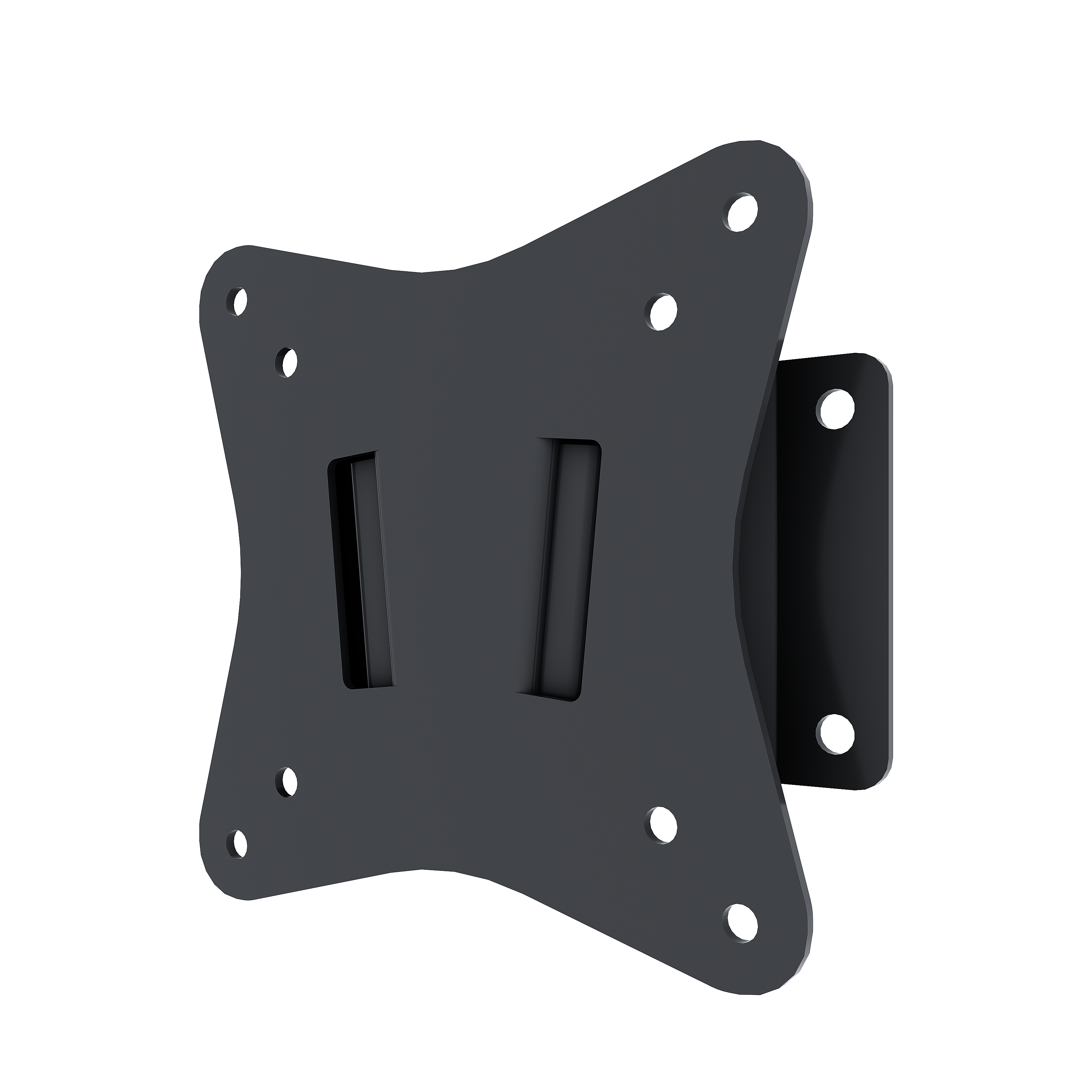 Кронштейн для ТВ настенный не поворотный 12x12 см цвет черный