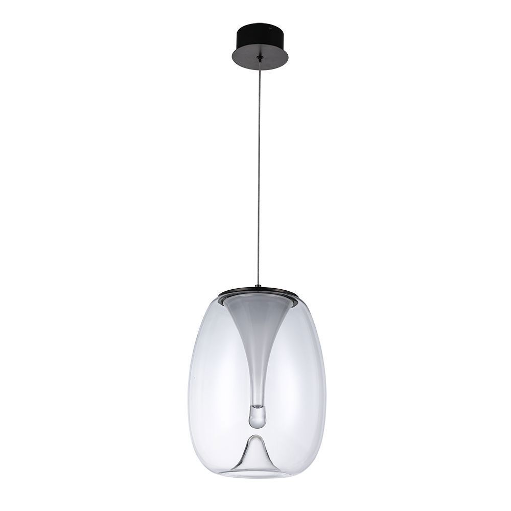 Изображение товара Подвесной светодиодный светильник Divinare 5874_09 SP-15 для 3 м² черный с прозрачным плафоном