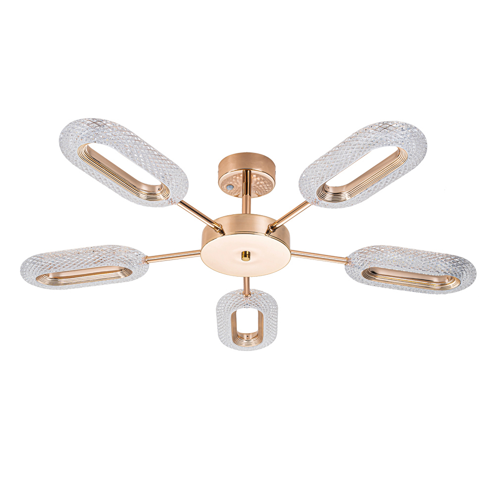 Изображение товара Люстра потолочная светодиодная Arte lamp Ovale с пультом управления 4.3 м² регулируемый белый свет цвет золото