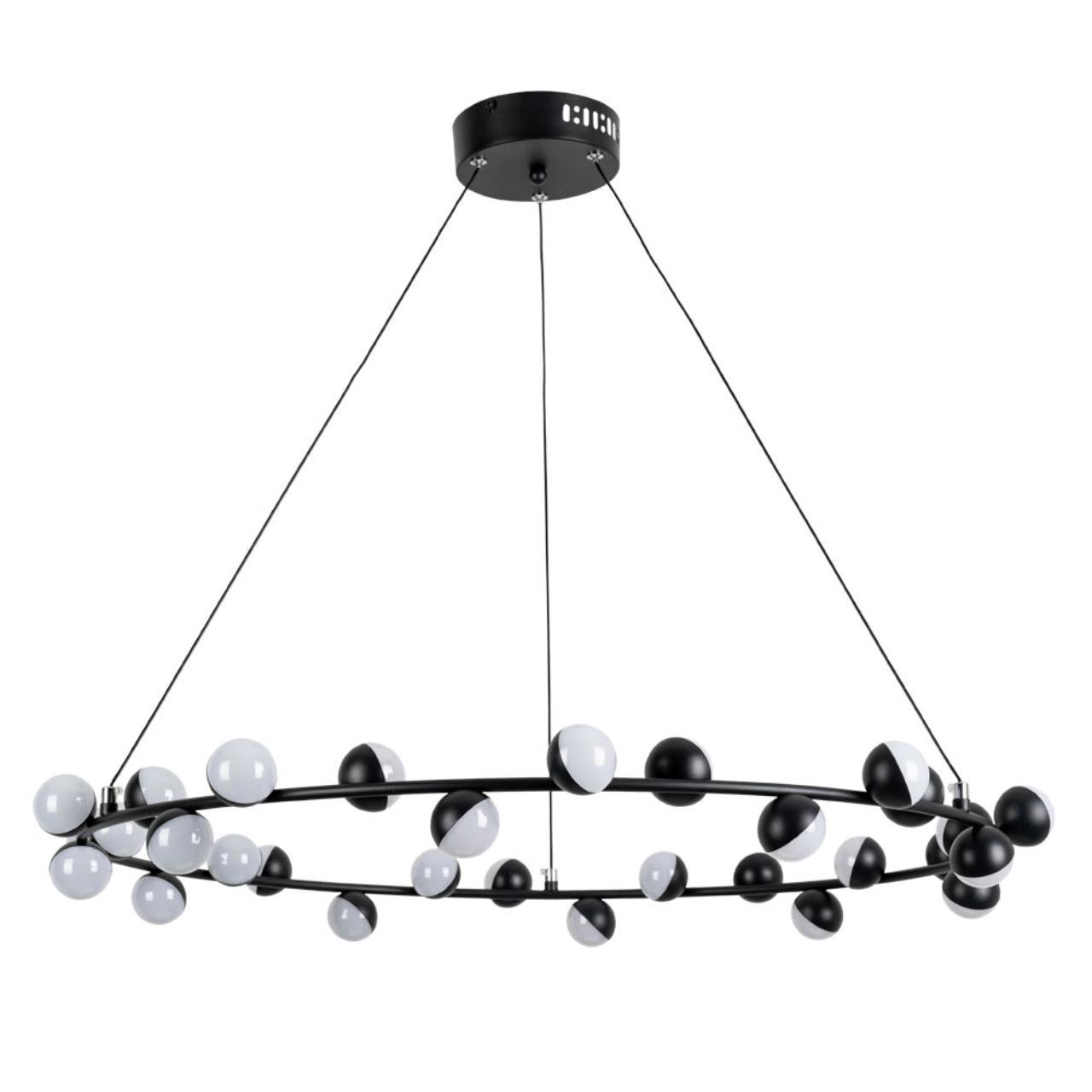 Изображение товара Люстра подвесная светодиодная Arte Lamp A3619SP-30BK, 10 м², цвет белый
