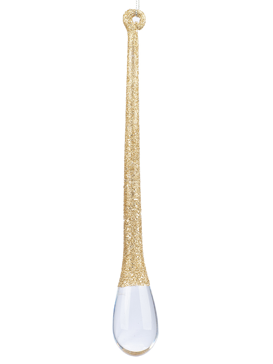 Изображение товара Украшение елочное «Капля», 25x3 см, цвет золотой