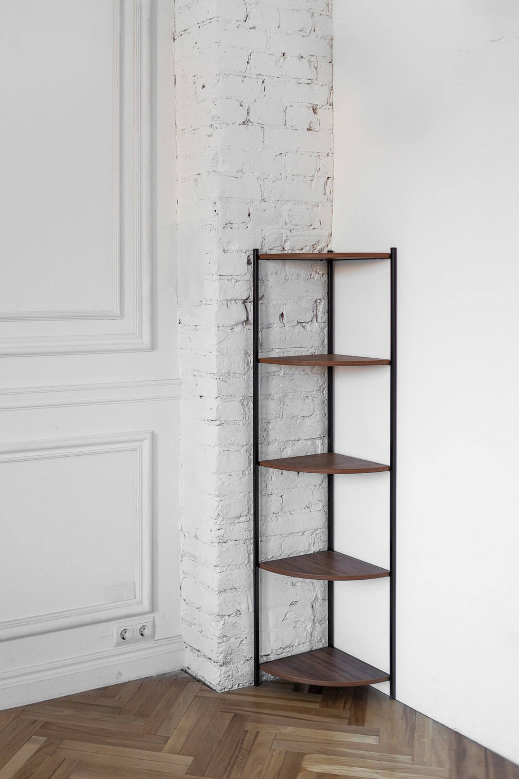 Изображение товара Стеллаж Greenween Allen 33x33x145 см черный с полками ЛДСП